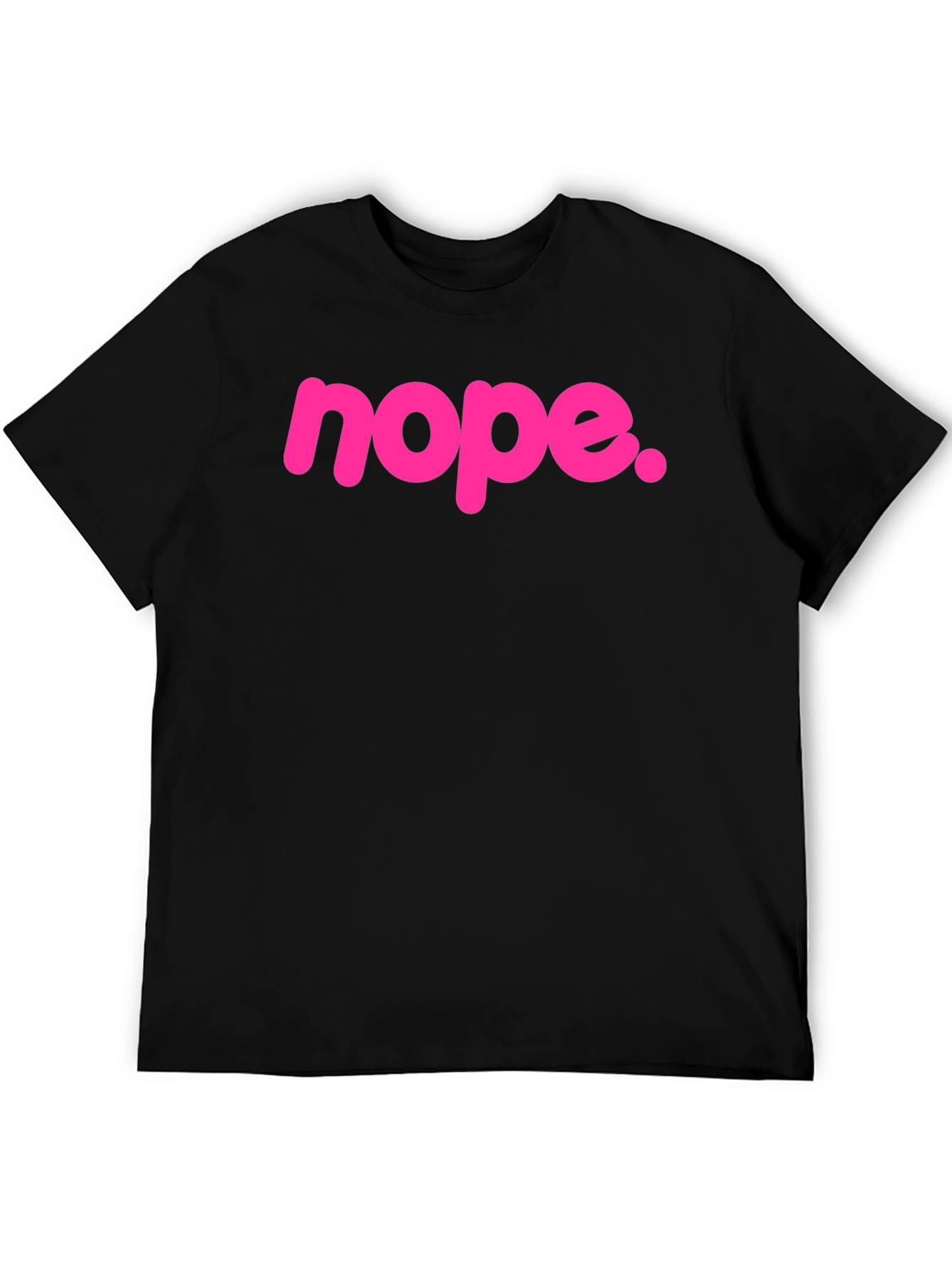 Nope Graphic Tee - Bold Pink Slogan T-Shirt