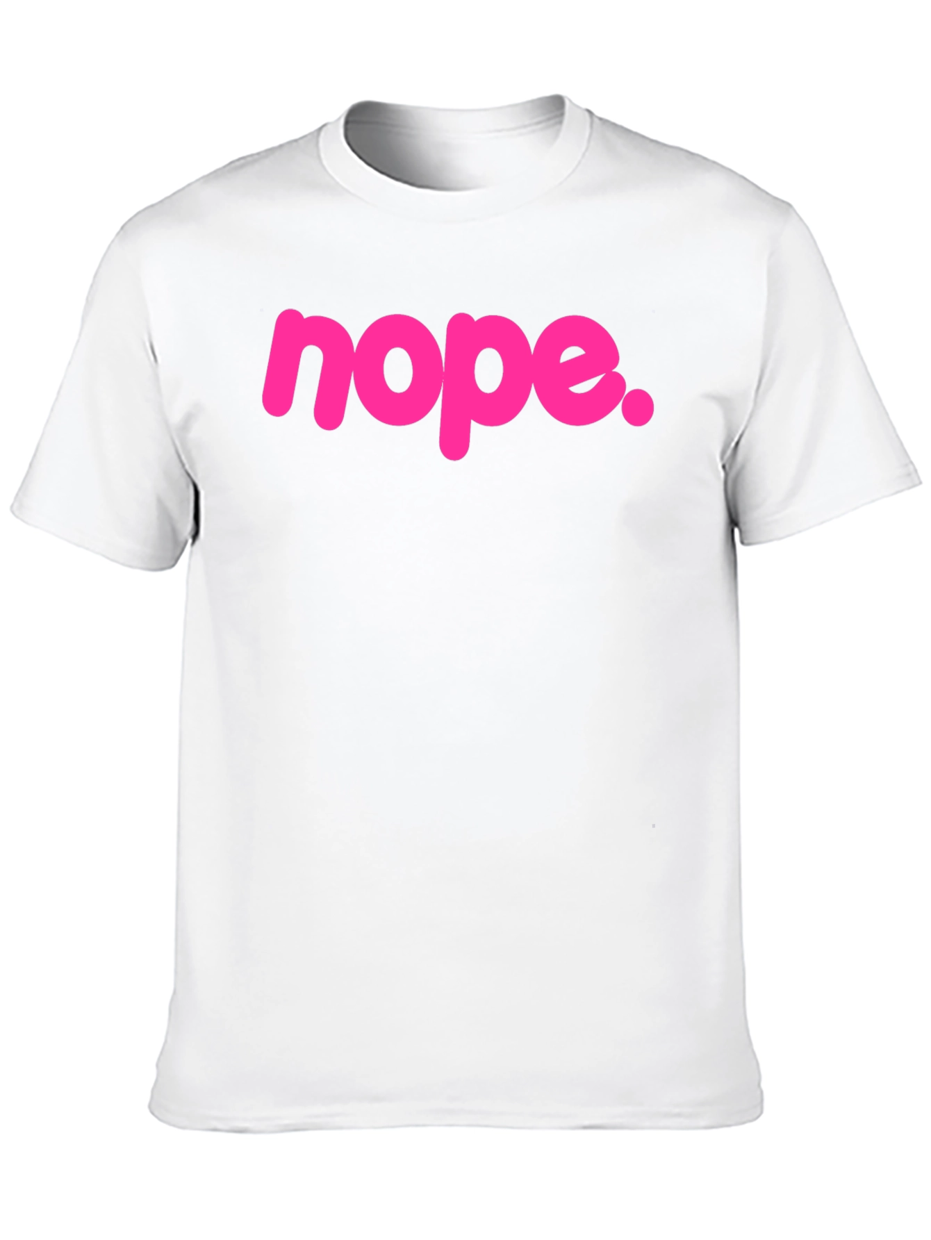 Nope Graphic Tee - Bold Pink Slogan T-Shirt