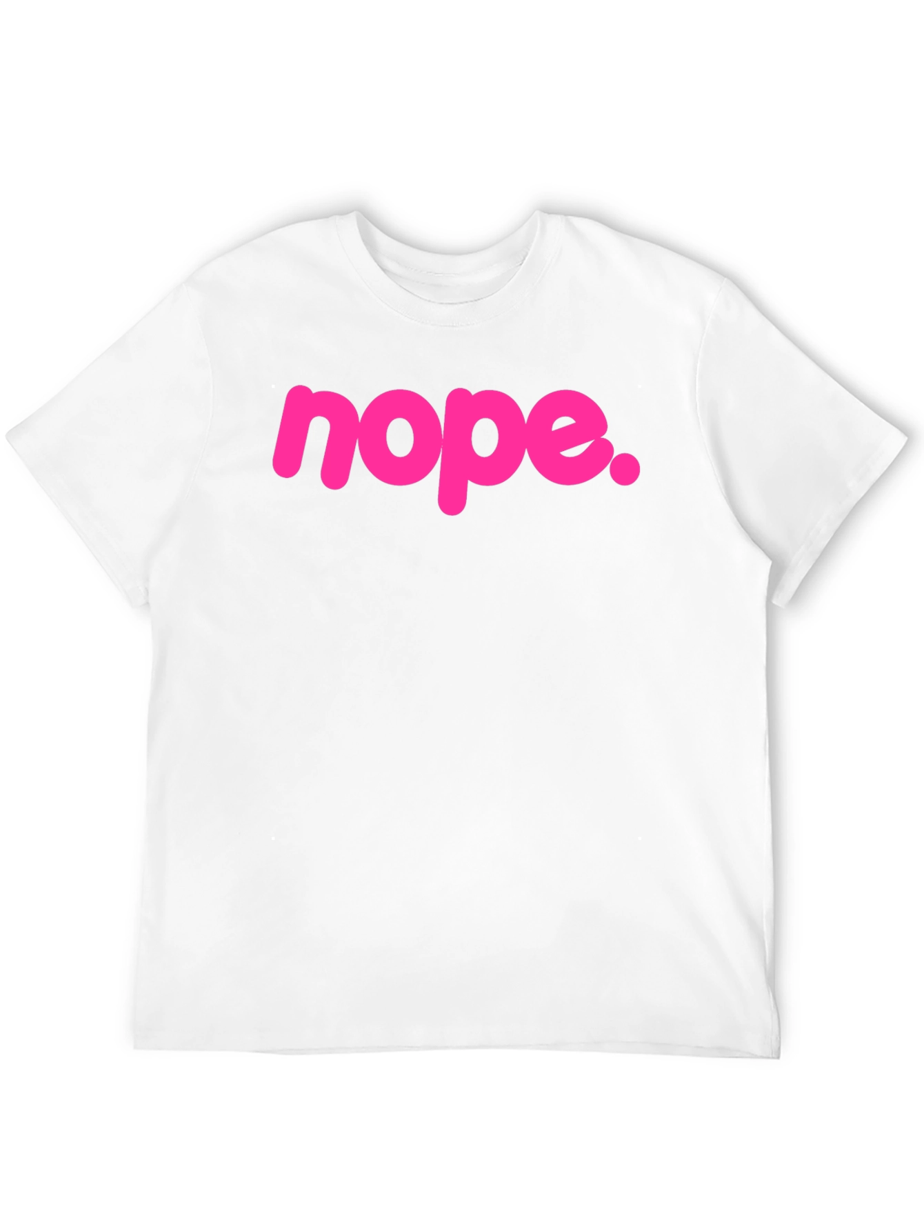 Nope Graphic Tee - Bold Pink Slogan T-Shirt