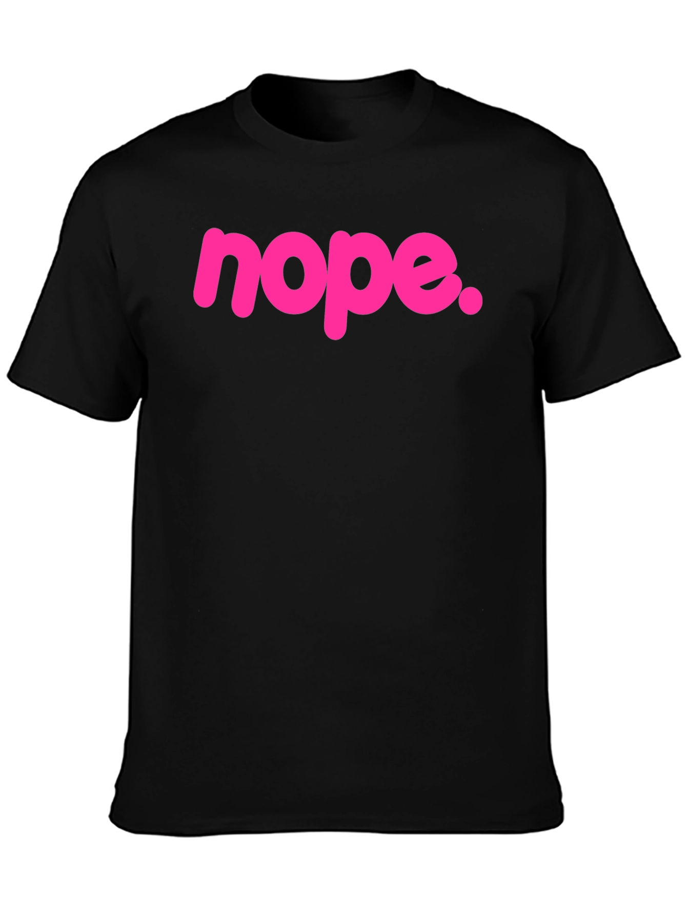 Nope Graphic Tee - Bold Pink Slogan T-Shirt