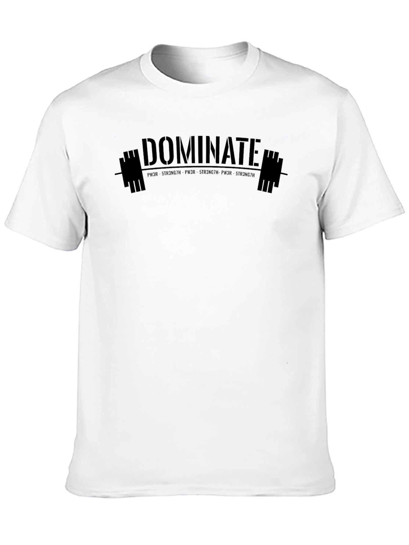 Dominate Power Strength Black Graphic T-Shirt