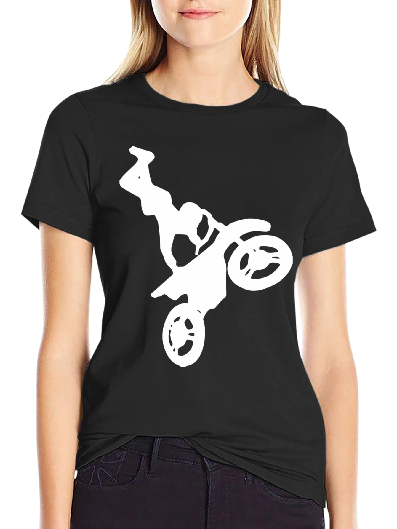 Motocross Rider Graphic Tee - Black