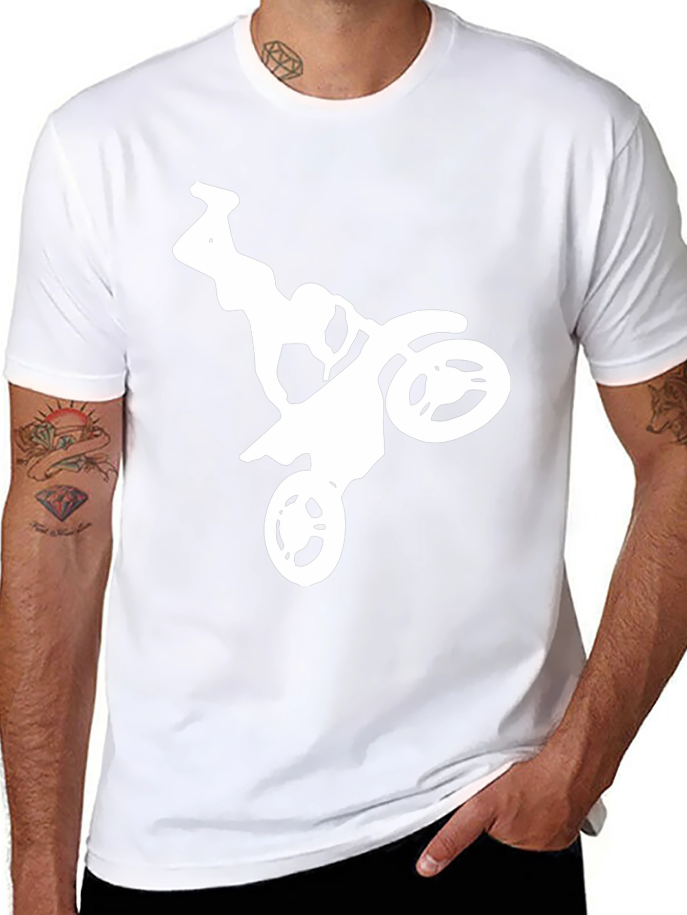 Motocross Rider Graphic Tee - Black