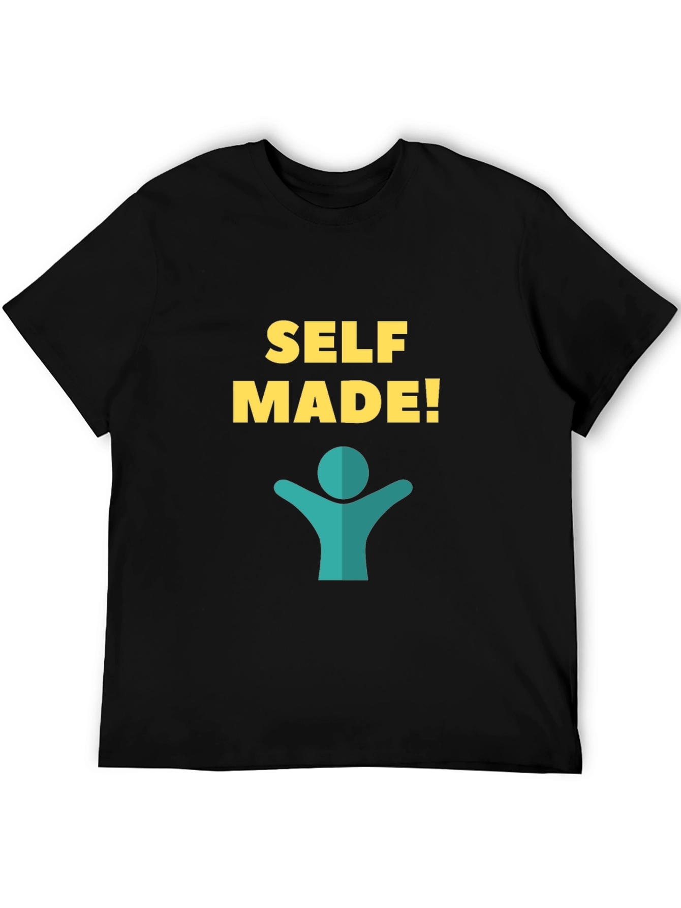 Self Made Graphic Tee - Black Cotton T-Shirt