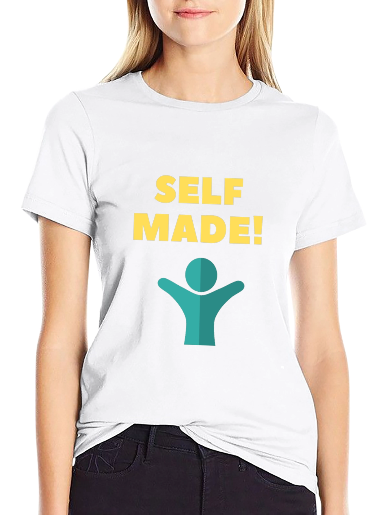 Self Made Graphic Tee - Black Cotton T-Shirt