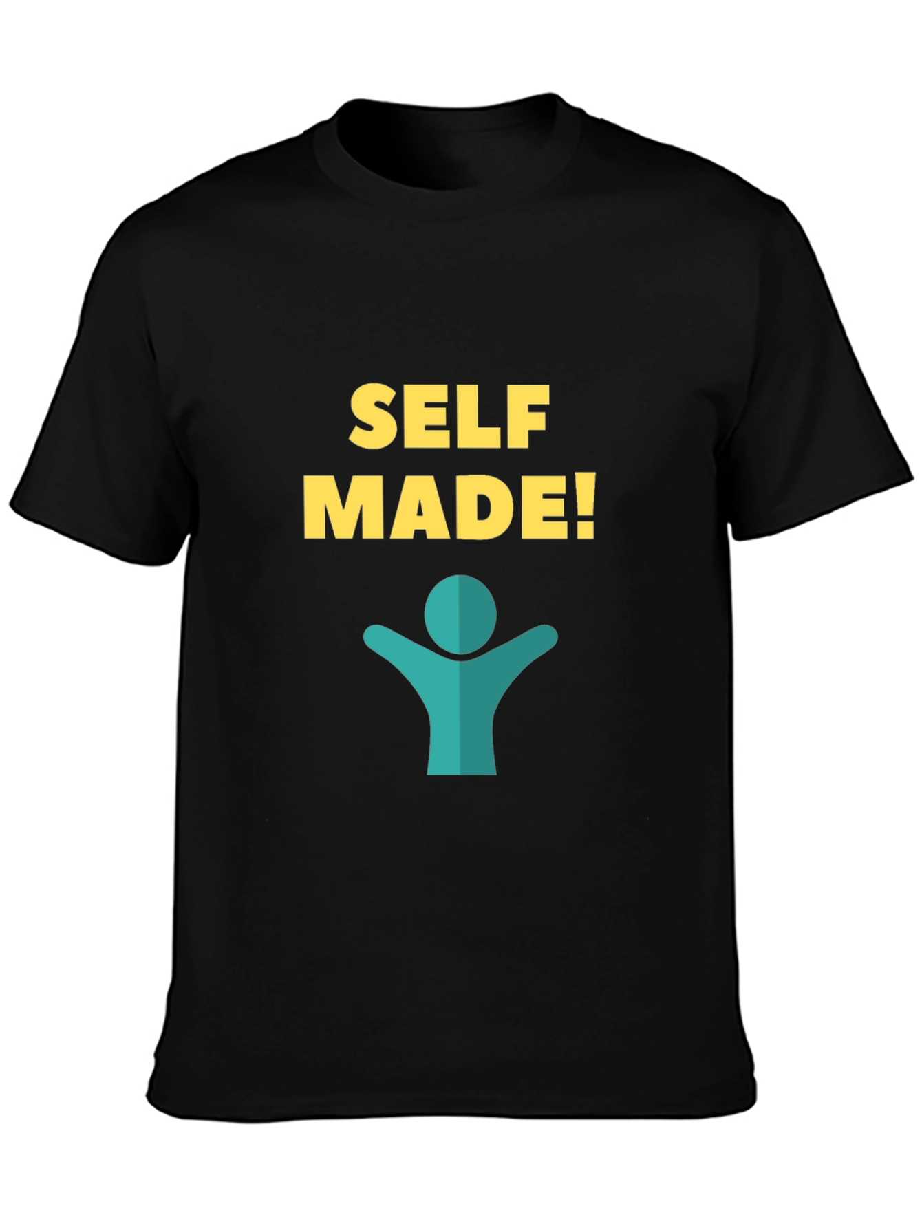 Self Made Graphic Tee - Black Cotton T-Shirt