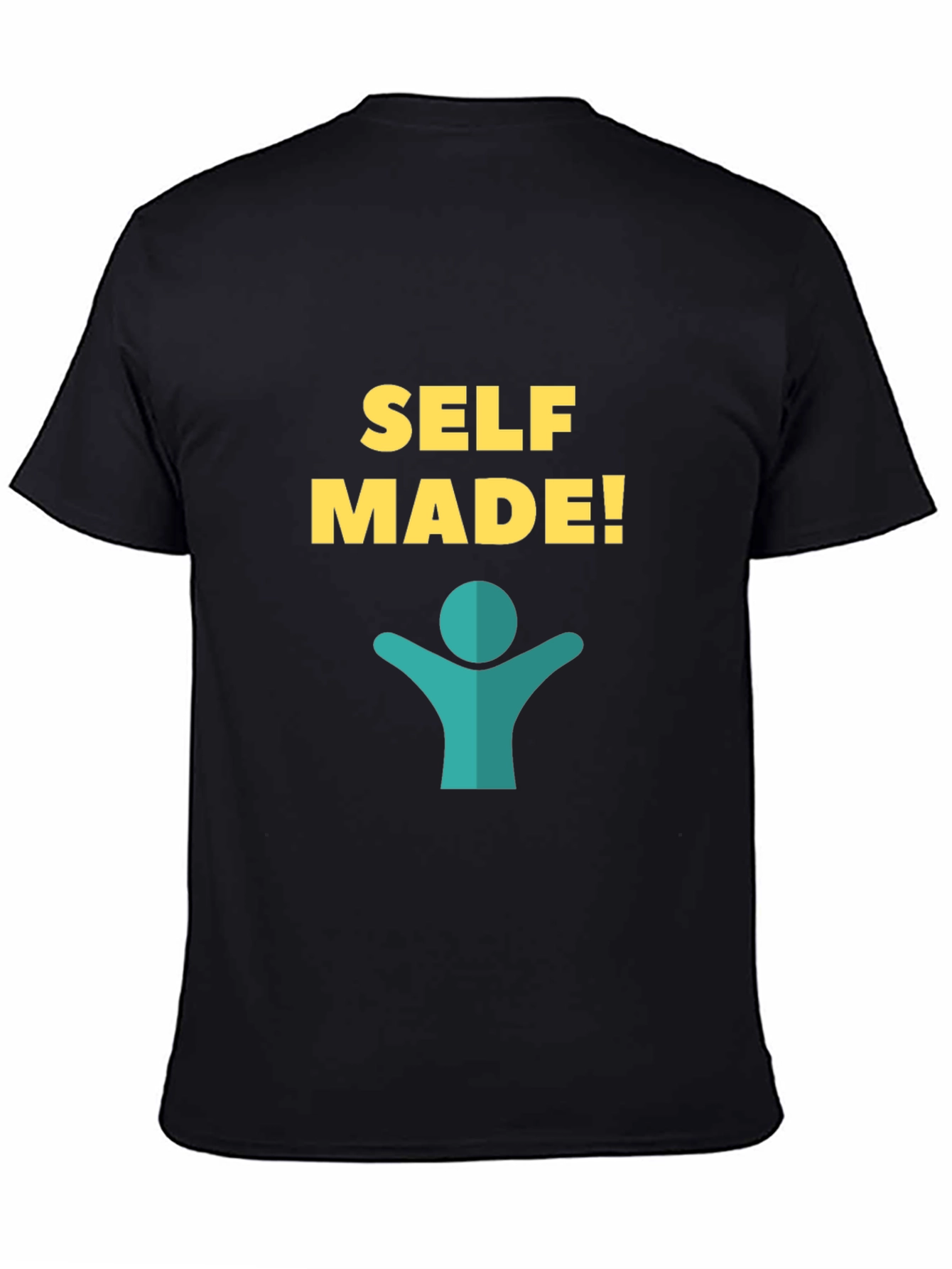 Self Made Graphic Tee - Black Cotton T-Shirt