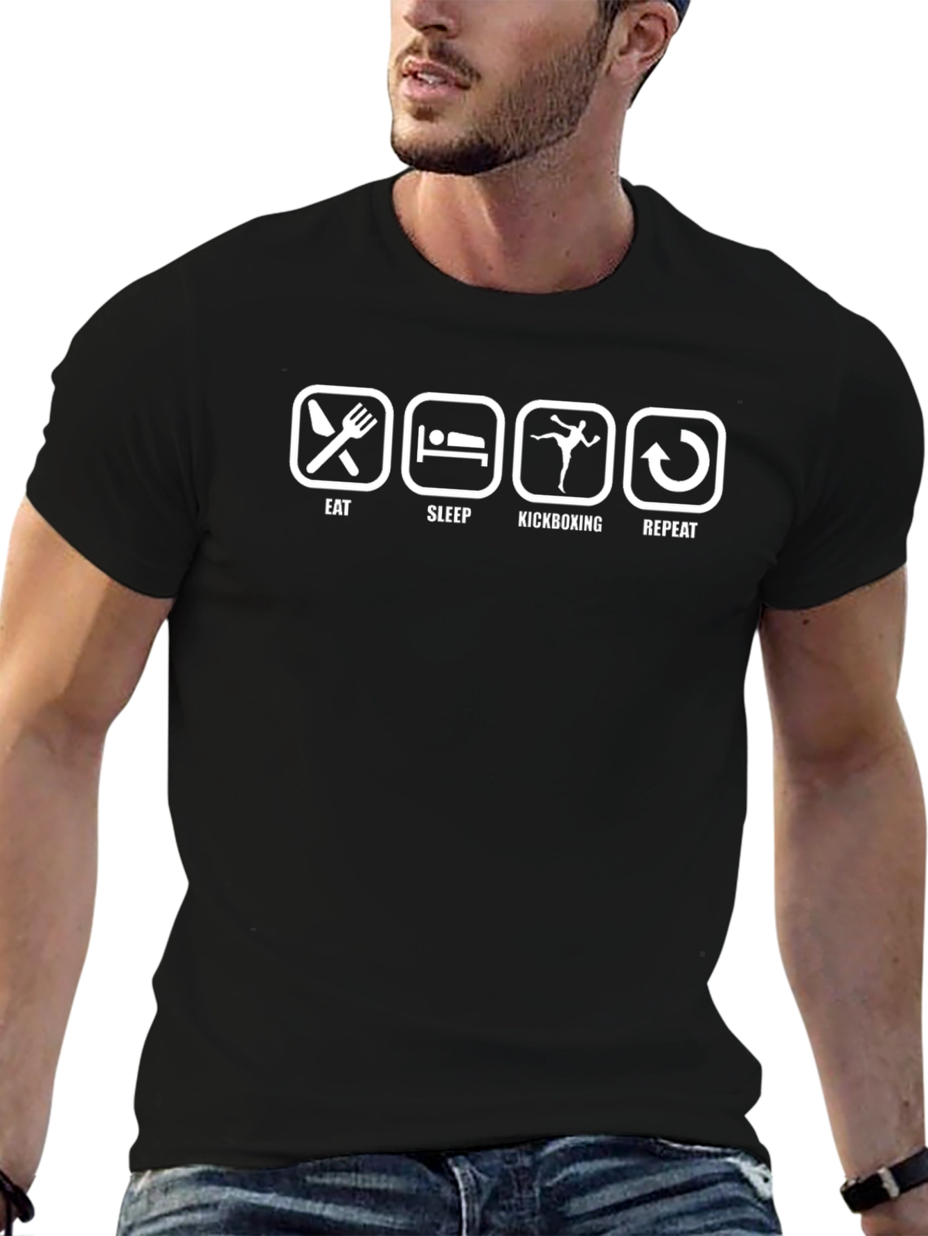 Eat Sleep Kickboxing Repeat T-Shirt