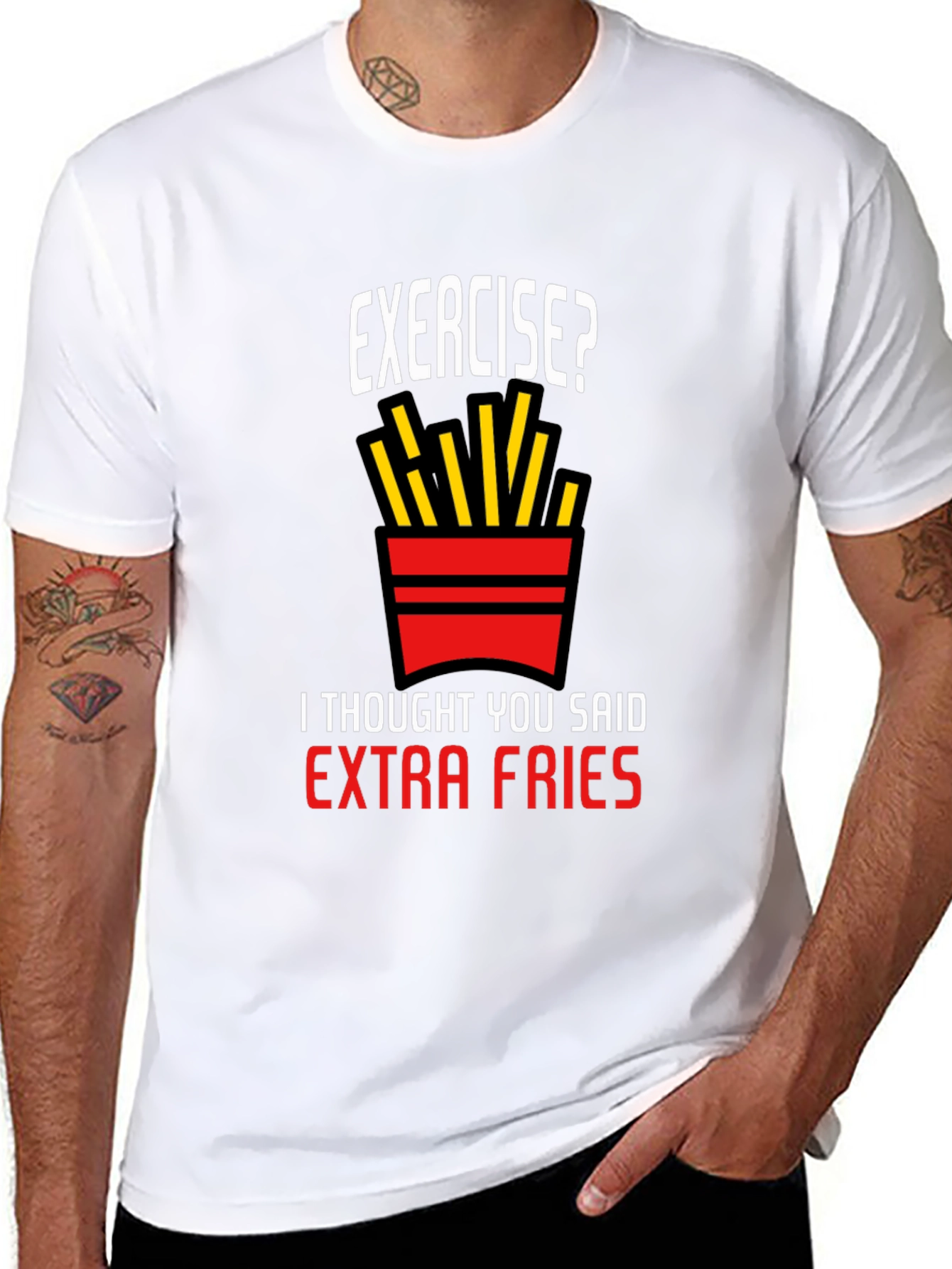 Exercise? Extra Fries T-Shirt