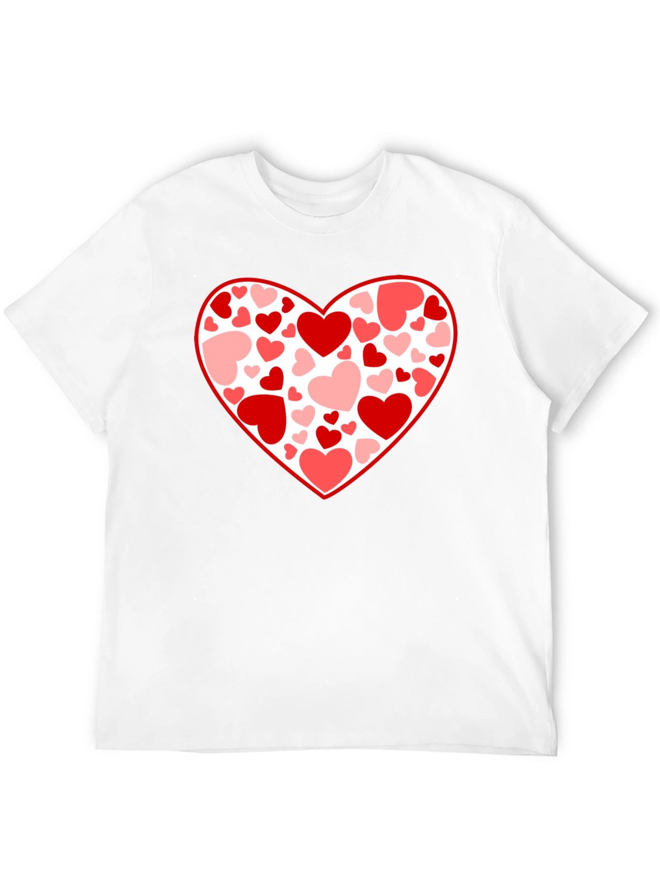 Heart Print Black T-Shirt