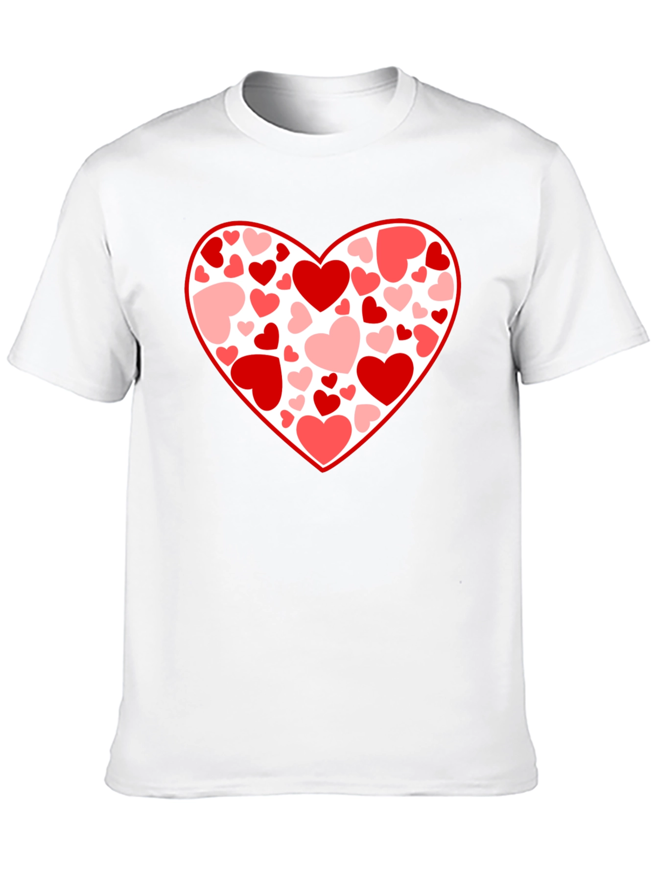 Heart Print Black T-Shirt