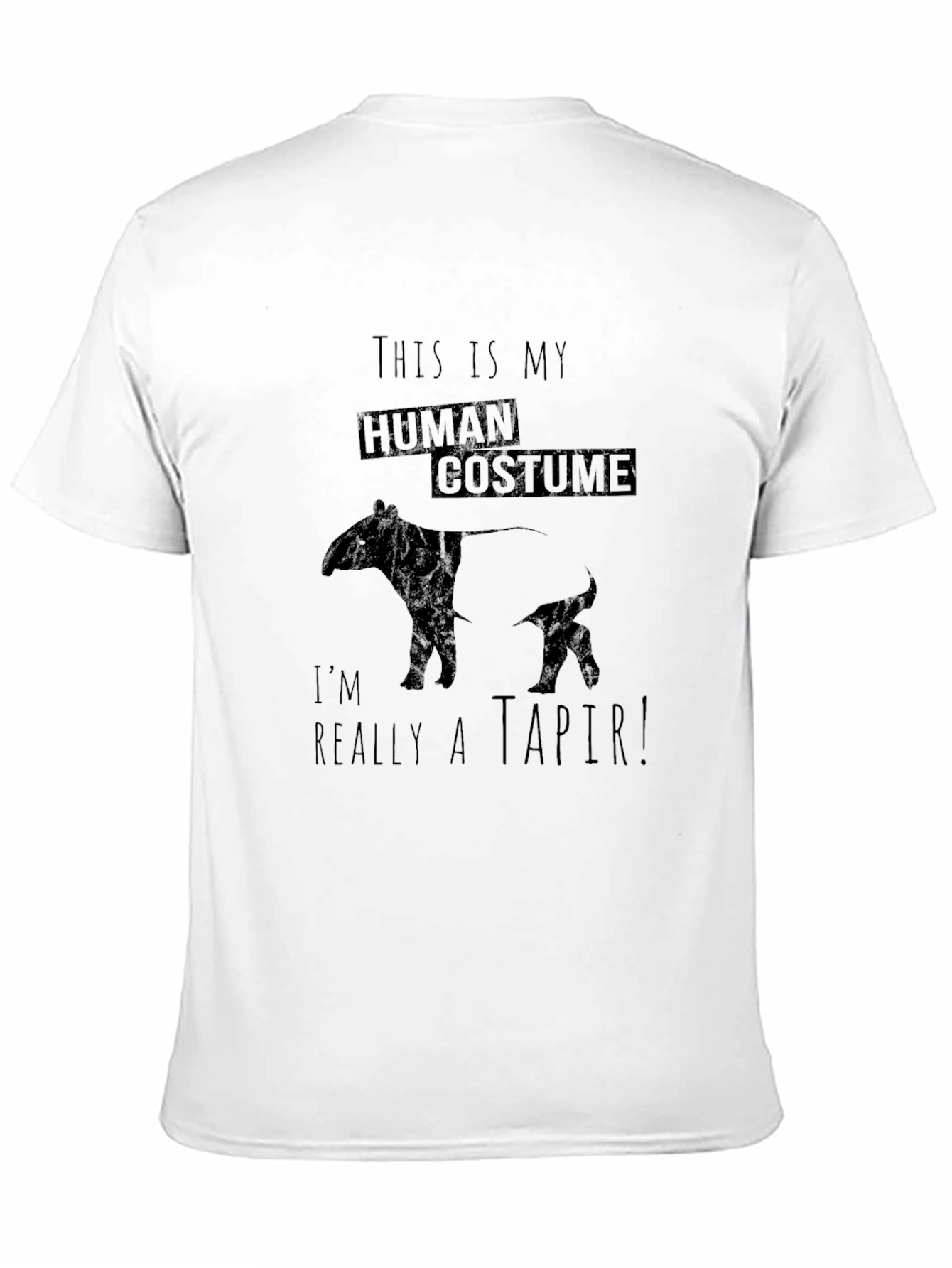 Human Costume Tapir T-Shirt - Funny Animal Tee