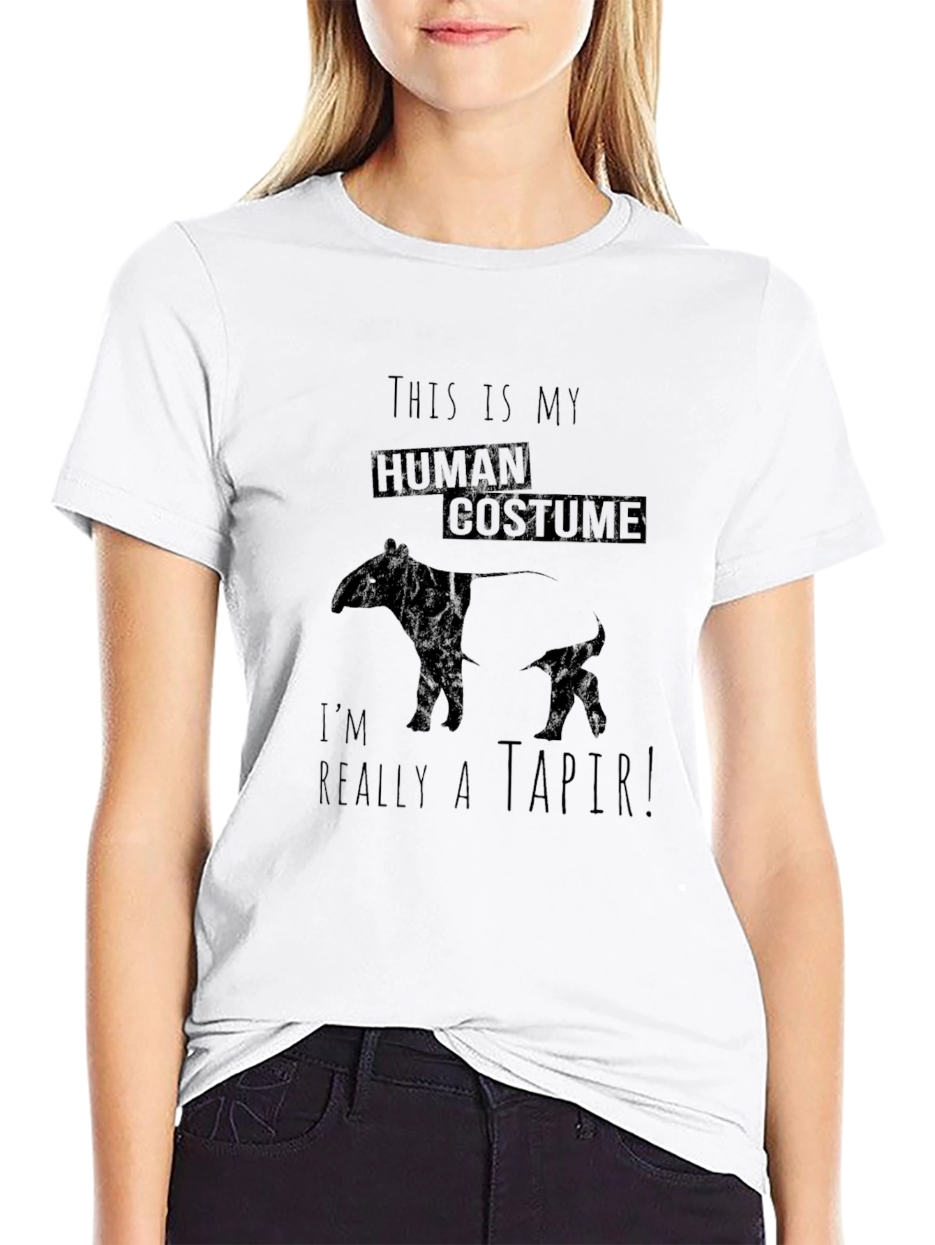 Human Costume Tapir T-Shirt - Funny Animal Tee