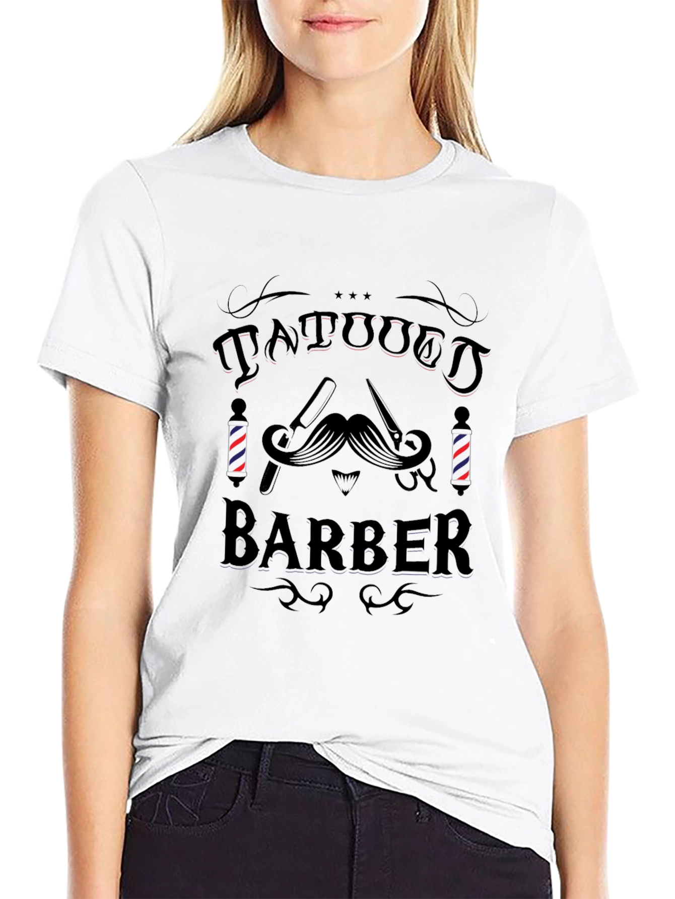 Tattooed Barber Graphic Tee - Mens Black T-Shirt