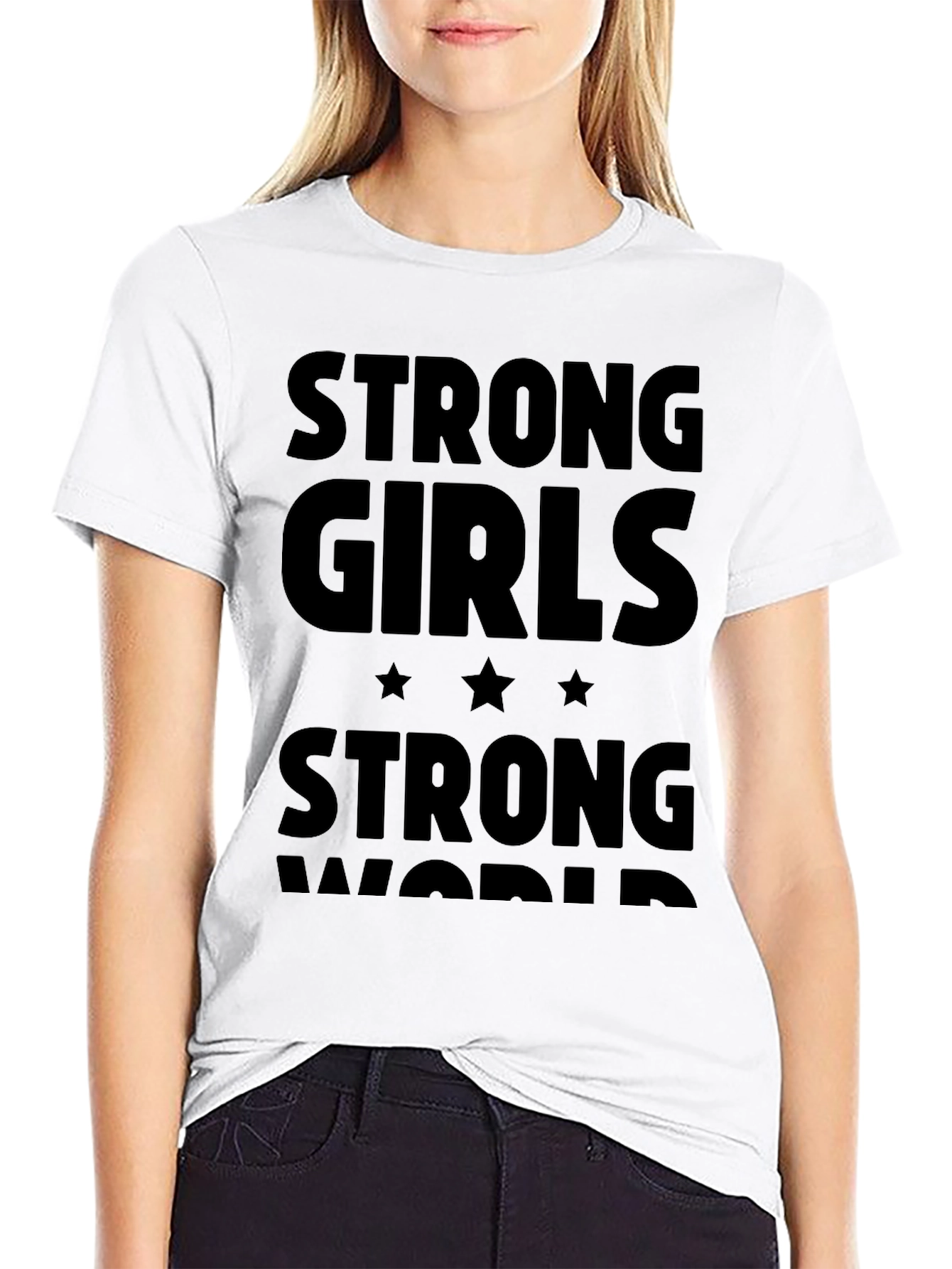 Strong Girls Strong World Graphic T-Shirt