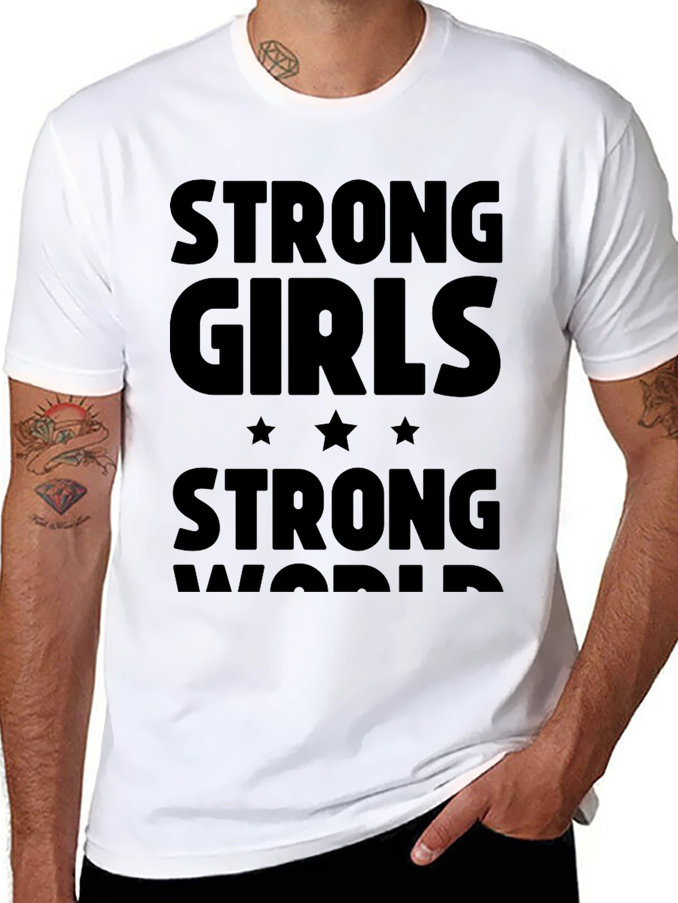 Strong Girls Strong World Graphic T-Shirt