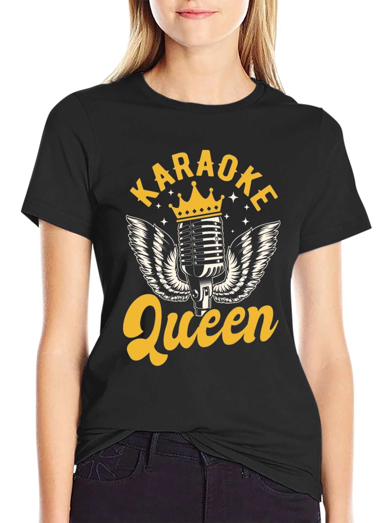 Karaoke Queen Black T-Shirt