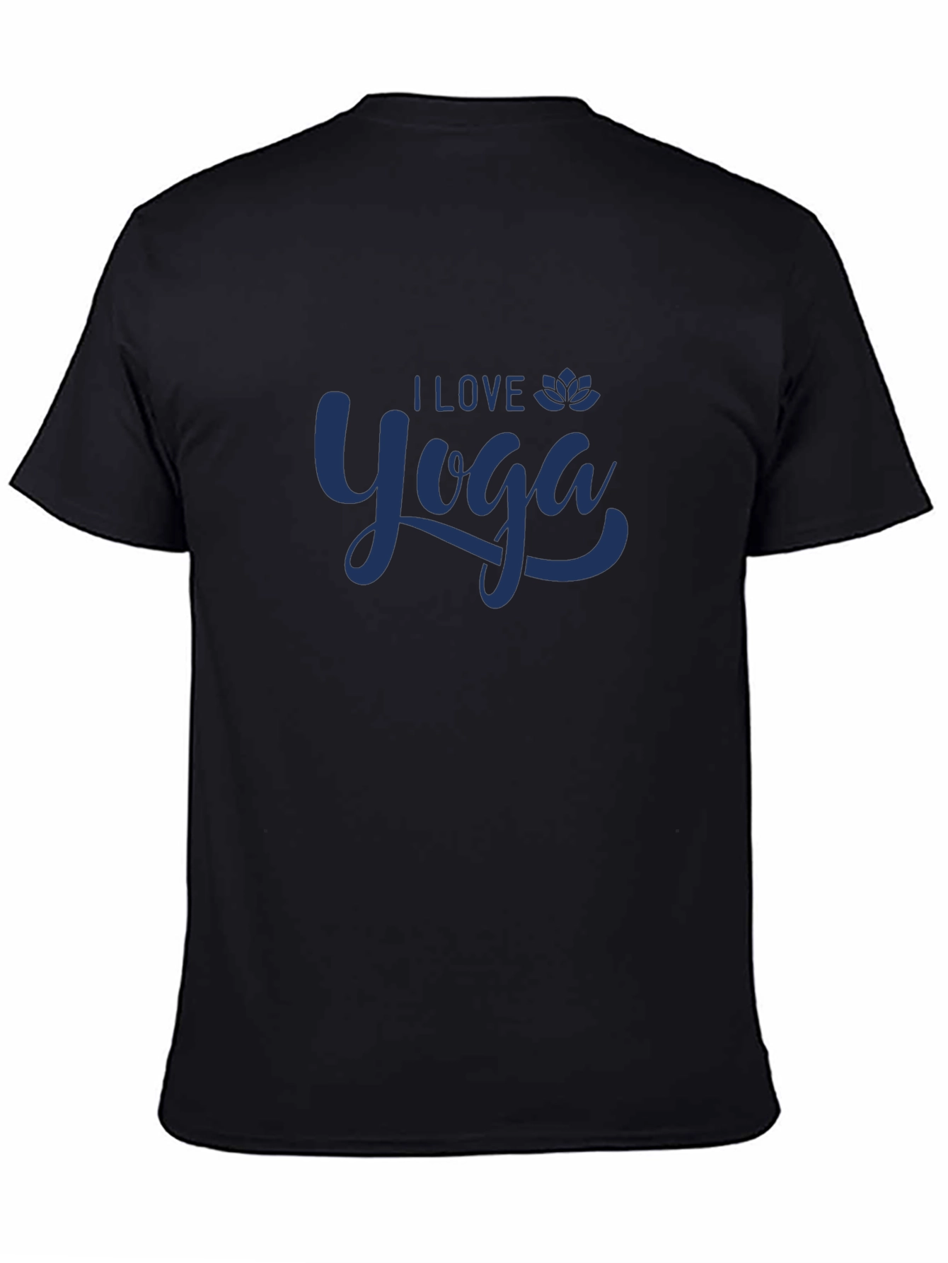 I Love Yoga Black Graphic T-Shirt