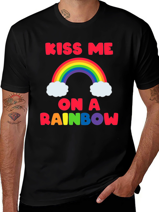 Kiss Me On A Rainbow T-Shirt - Pride LGBTQ Apparel