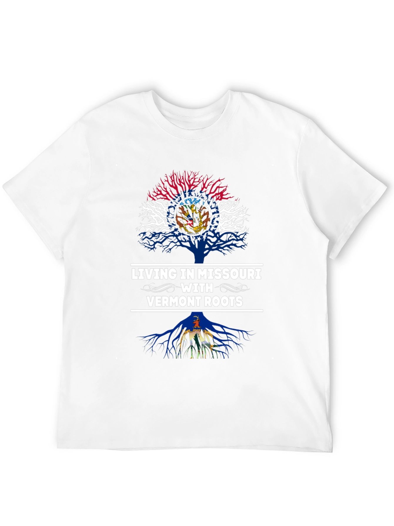 Living in Missouri with Vermont Roots T-Shirt
