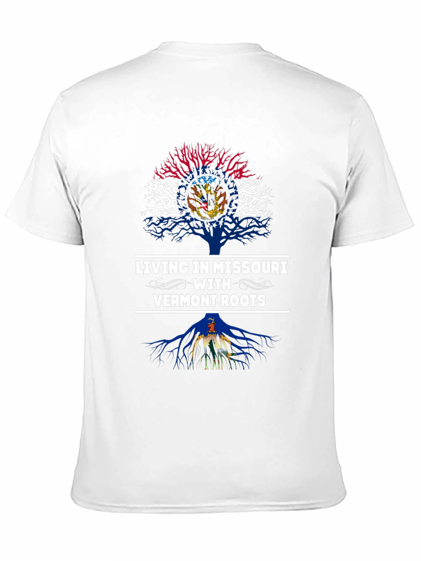 Living in Missouri with Vermont Roots T-Shirt