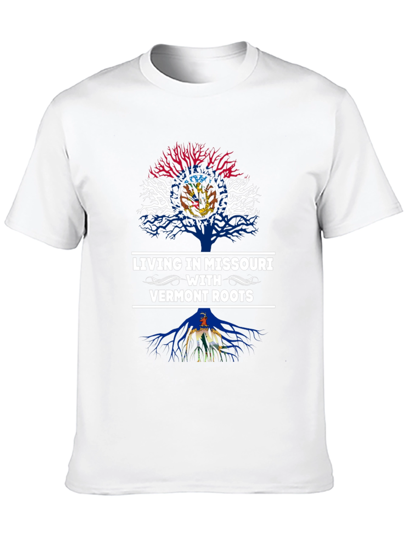 Living in Missouri with Vermont Roots T-Shirt