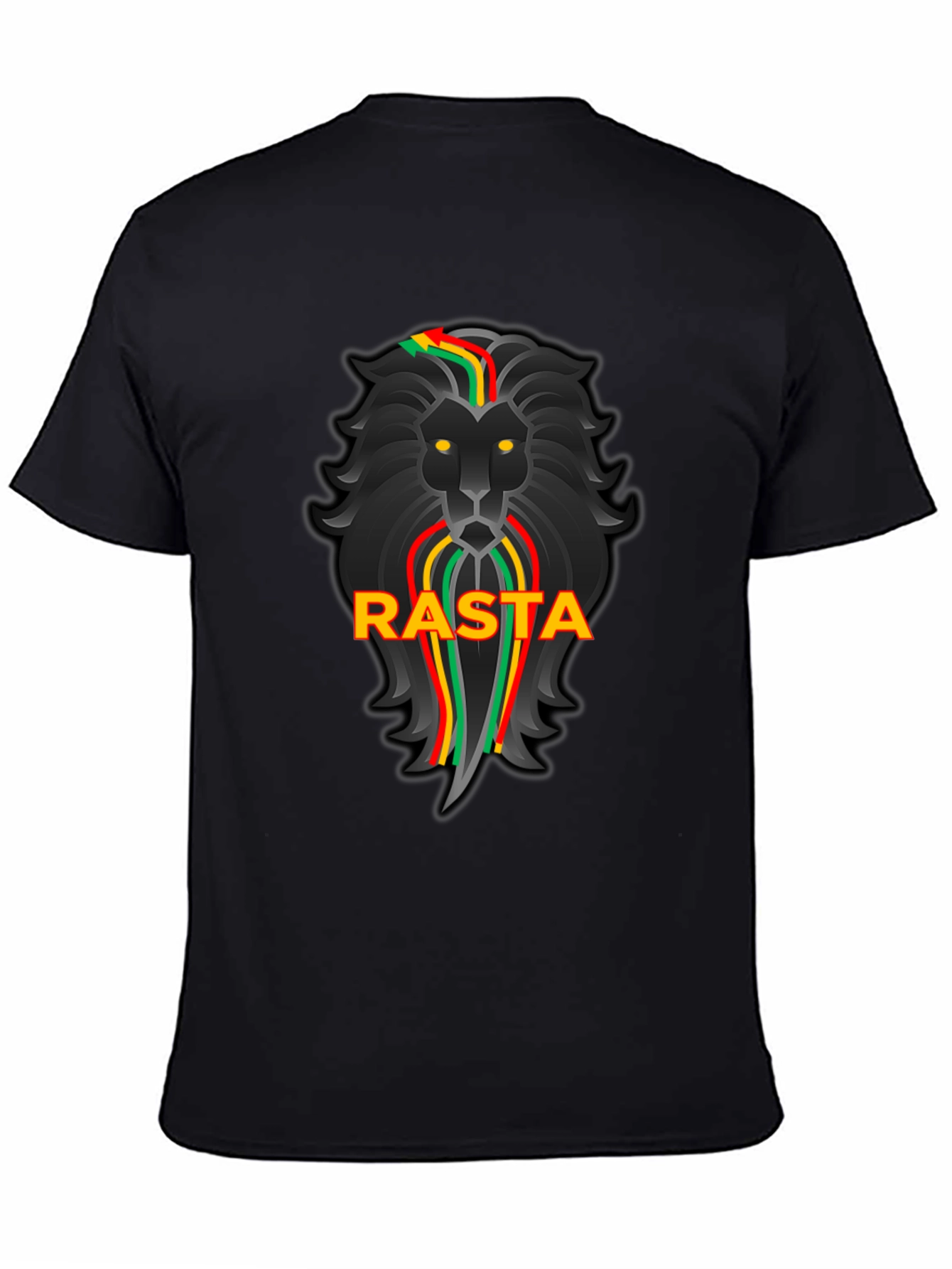 Rasta Lion Black Graphic Tee