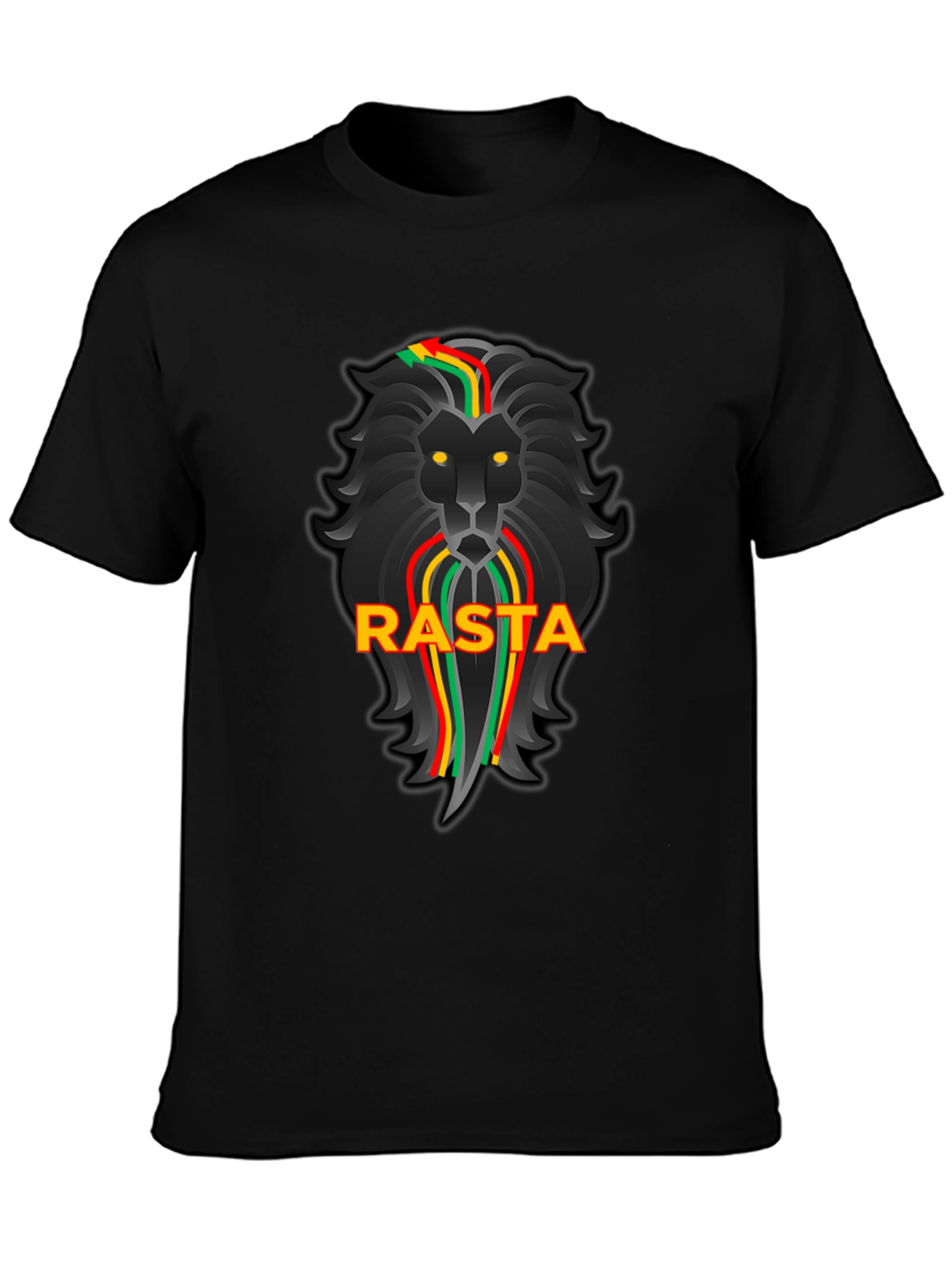 Rasta Lion Black Graphic Tee