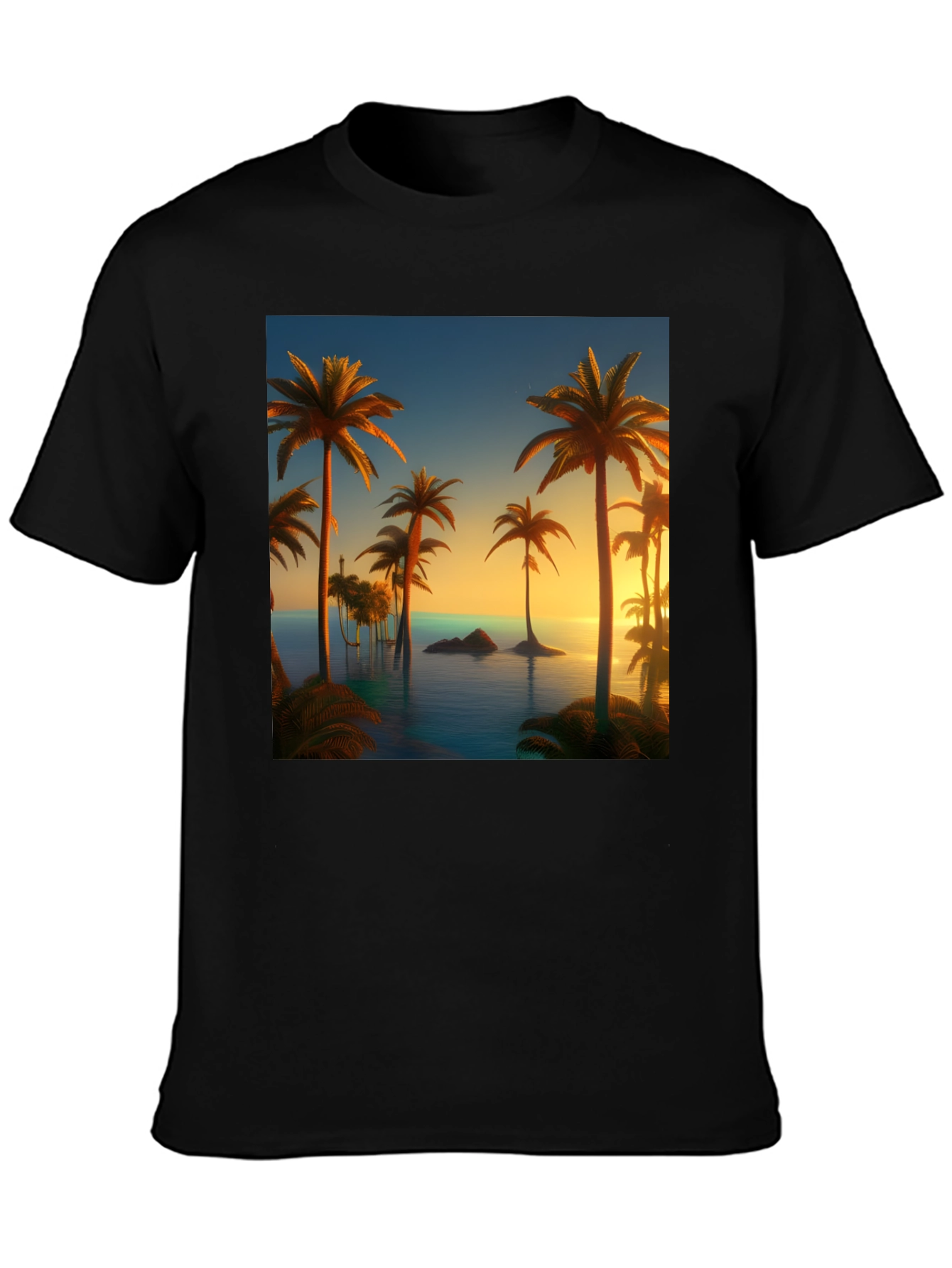 Tropical Palm Sunset T-Shirt