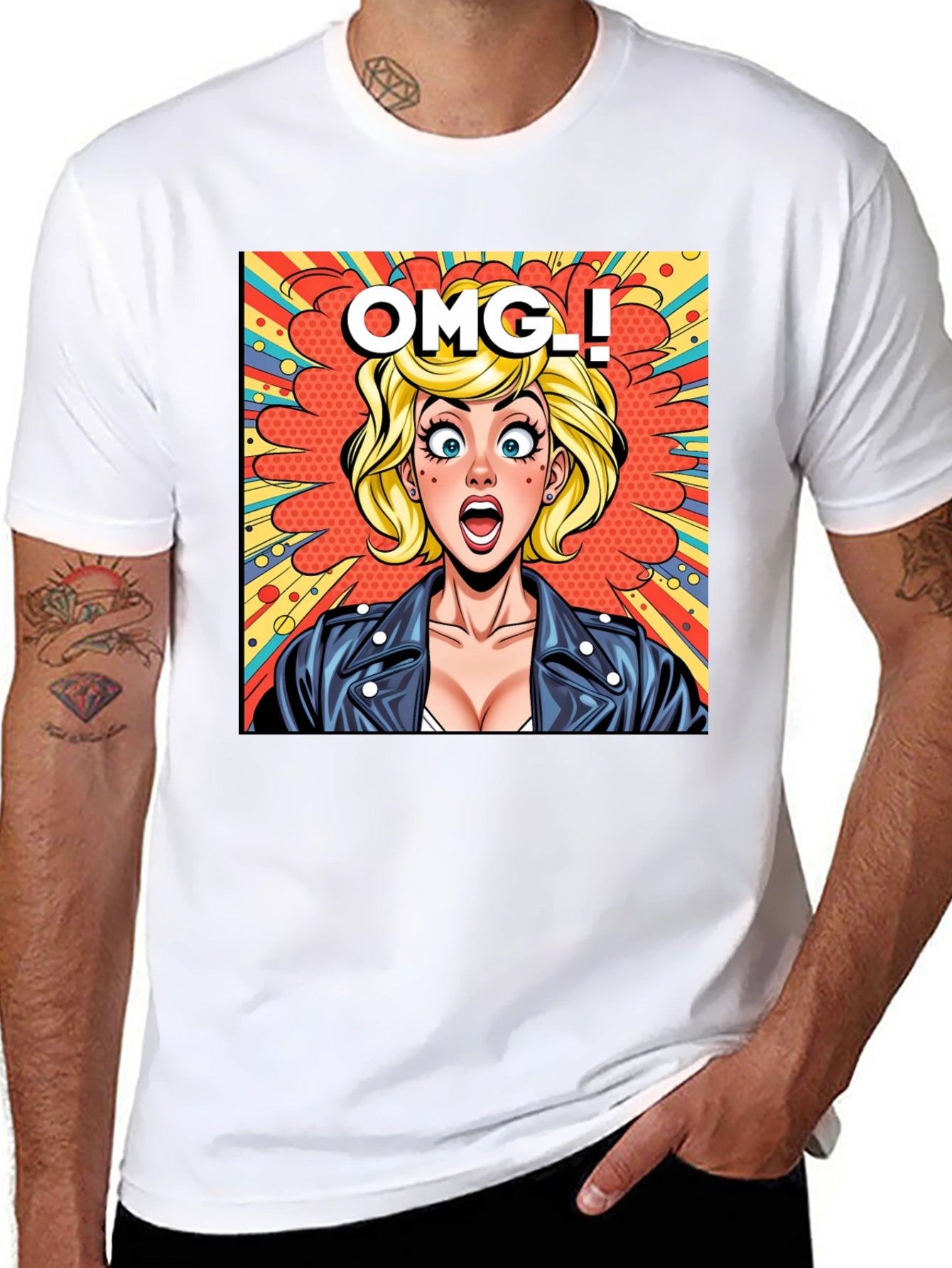 OMG Pop Art T-Shirt - Retro Comic Style Tee