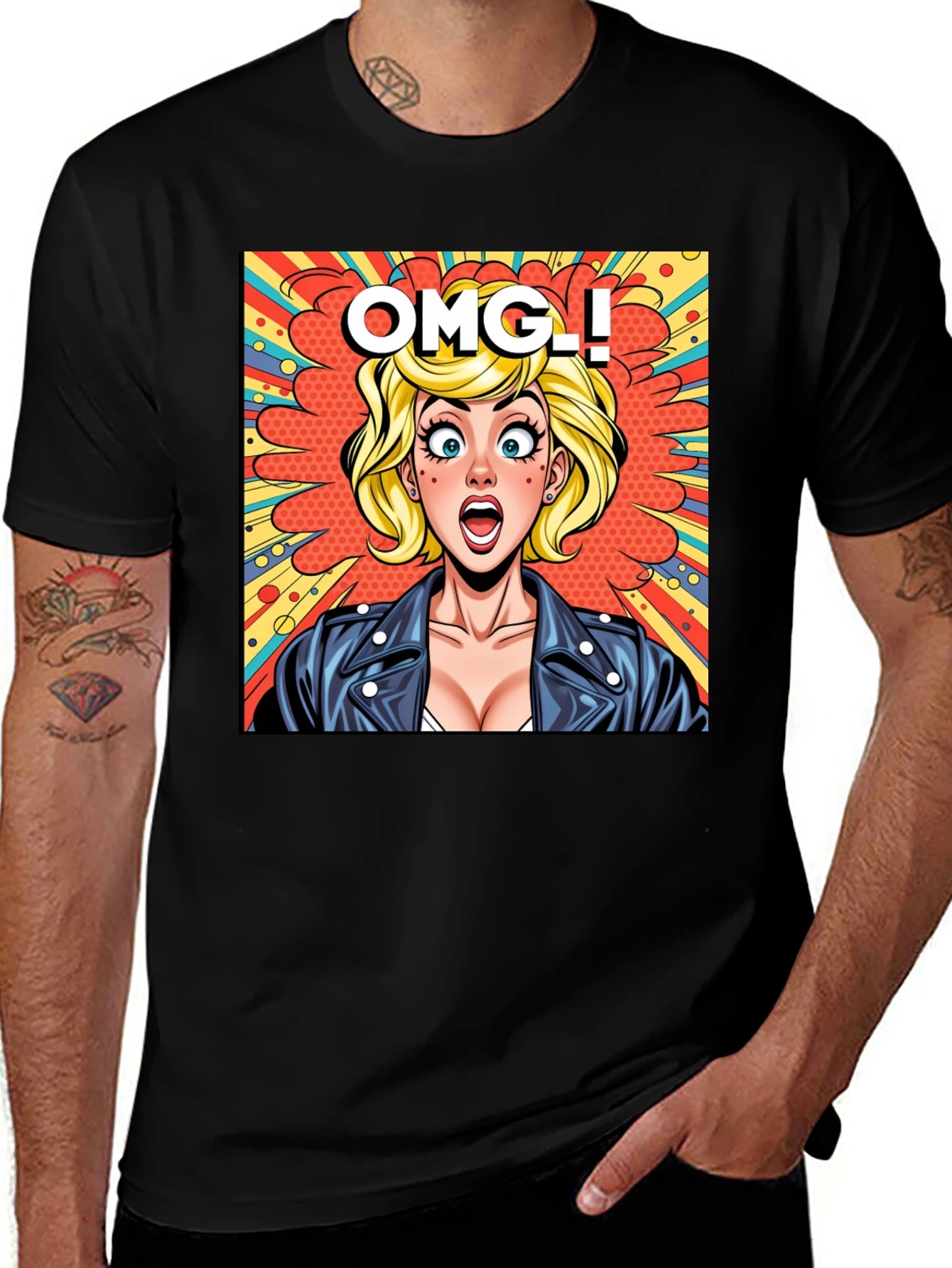 OMG Pop Art T-Shirt - Retro Comic Style Tee