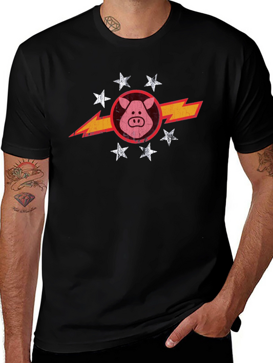 Retro Pig Power T-Shirt - Vintage Style