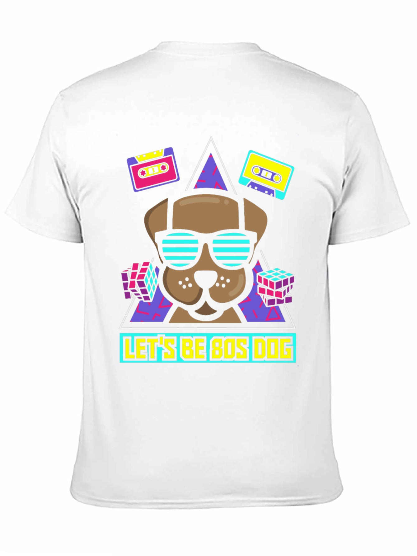 Retro 80s Dog Graphic T-Shirt