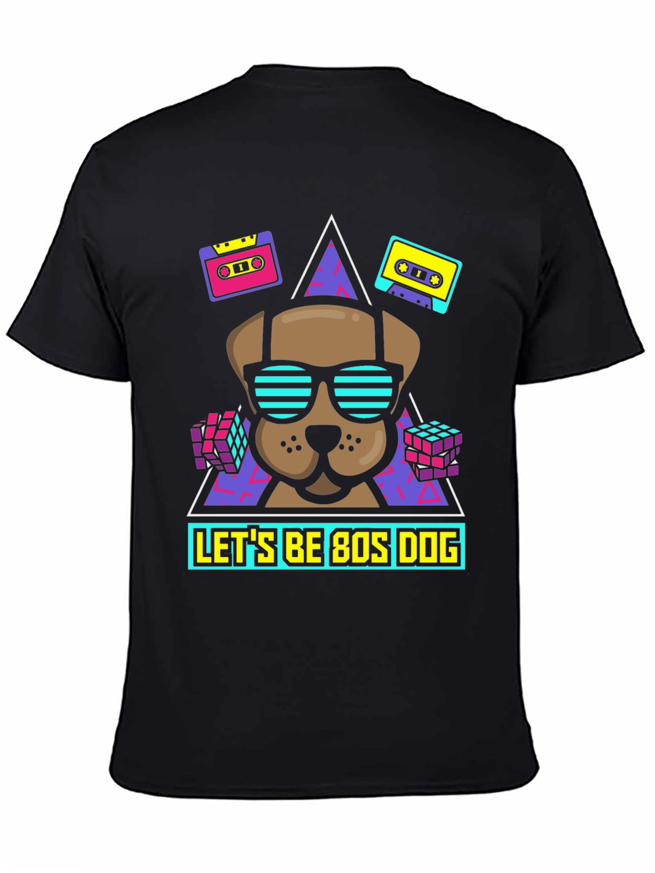 Retro 80s Dog Graphic T-Shirt