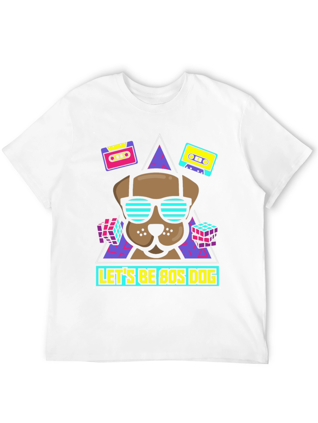 Retro 80s Dog Graphic T-Shirt