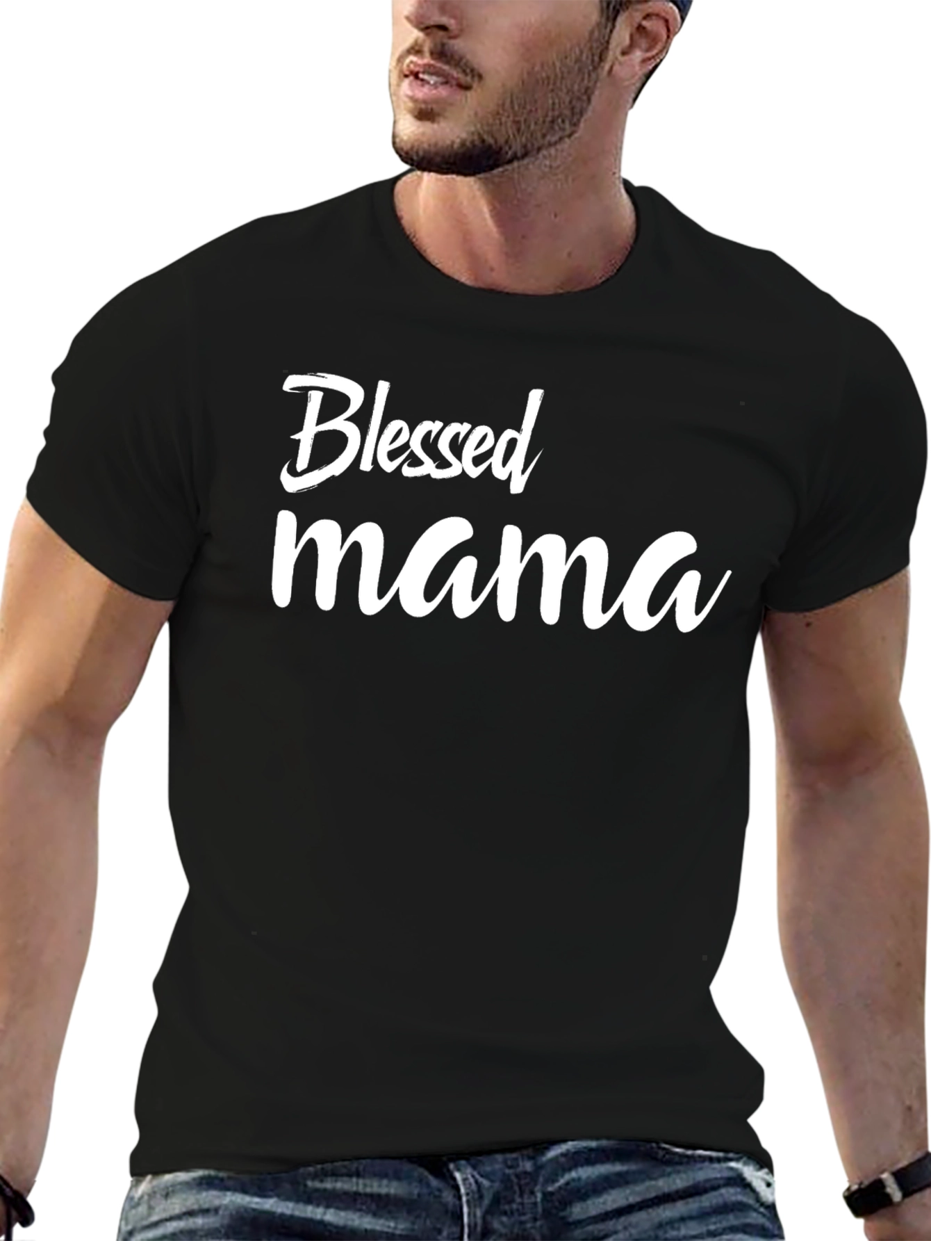 Blessed Mama Black T-Shirt