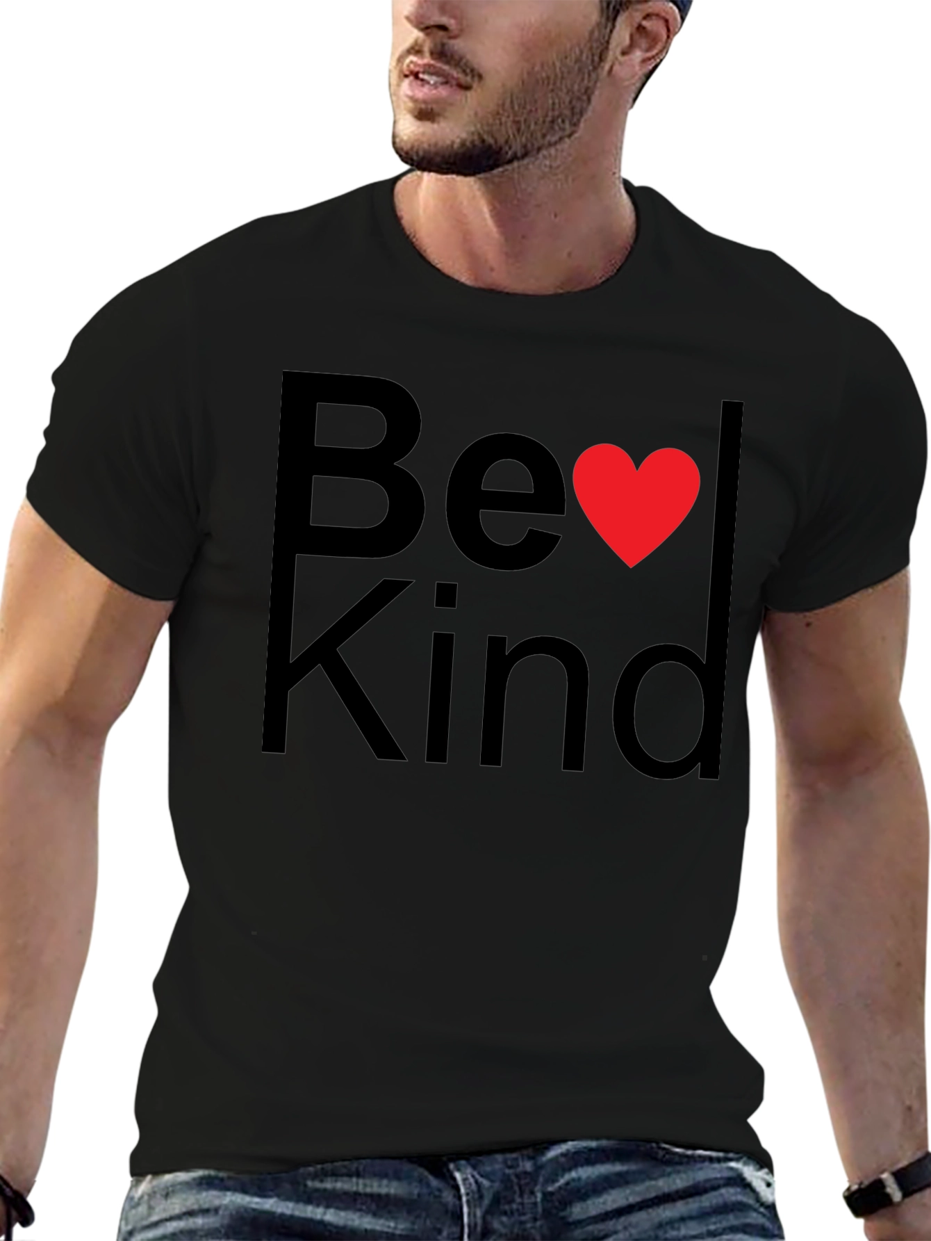 Be Kind T-Shirt with Heart Graphic - Unisex
