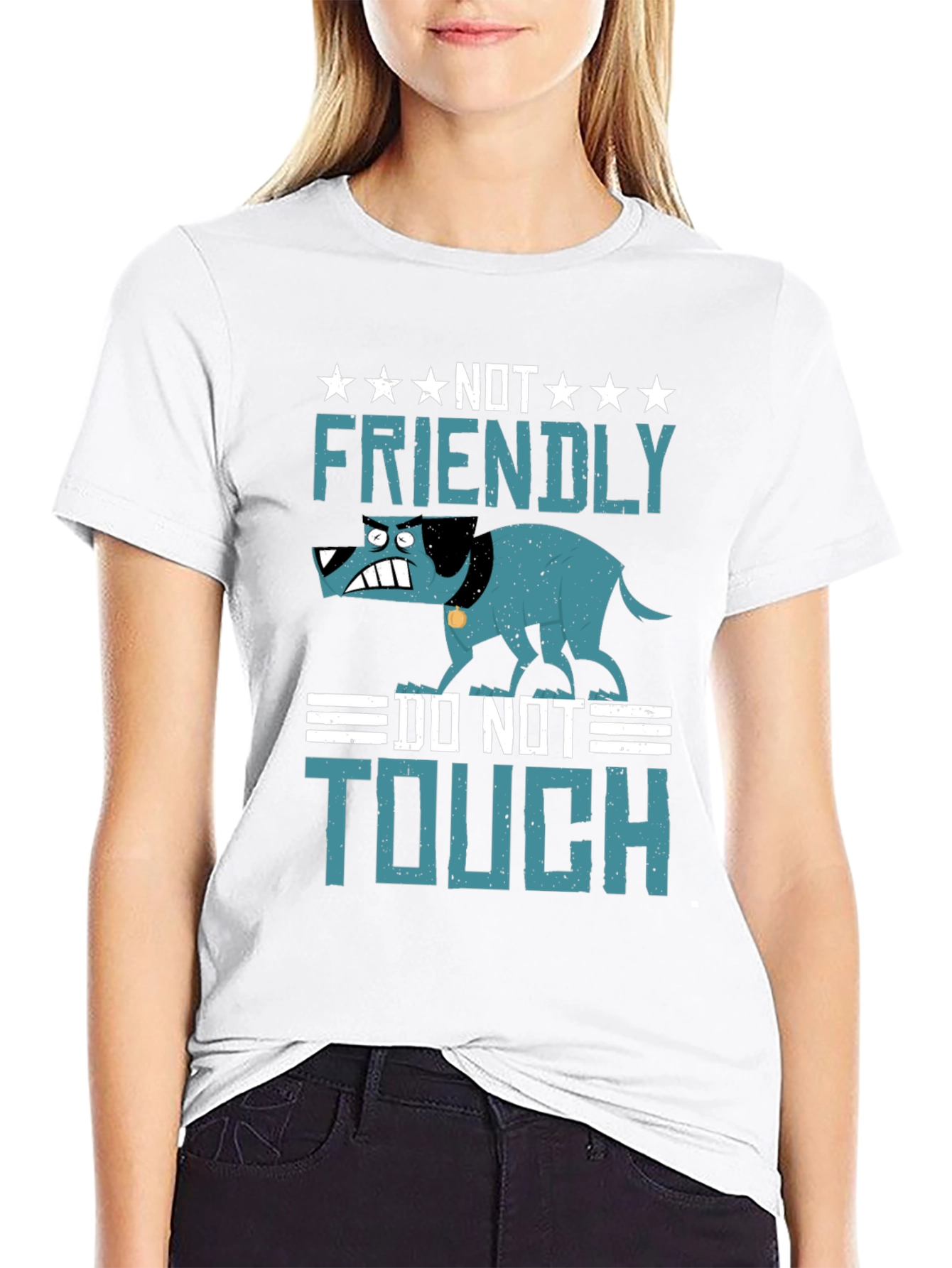 Not Friendly Dog Graphic T-Shirt