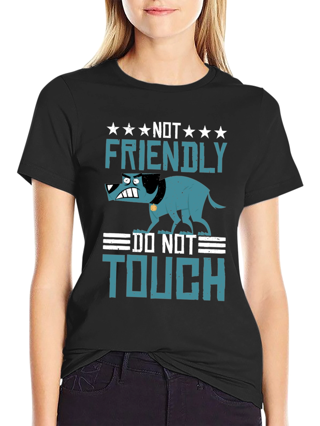 Not Friendly Dog Graphic T-Shirt
