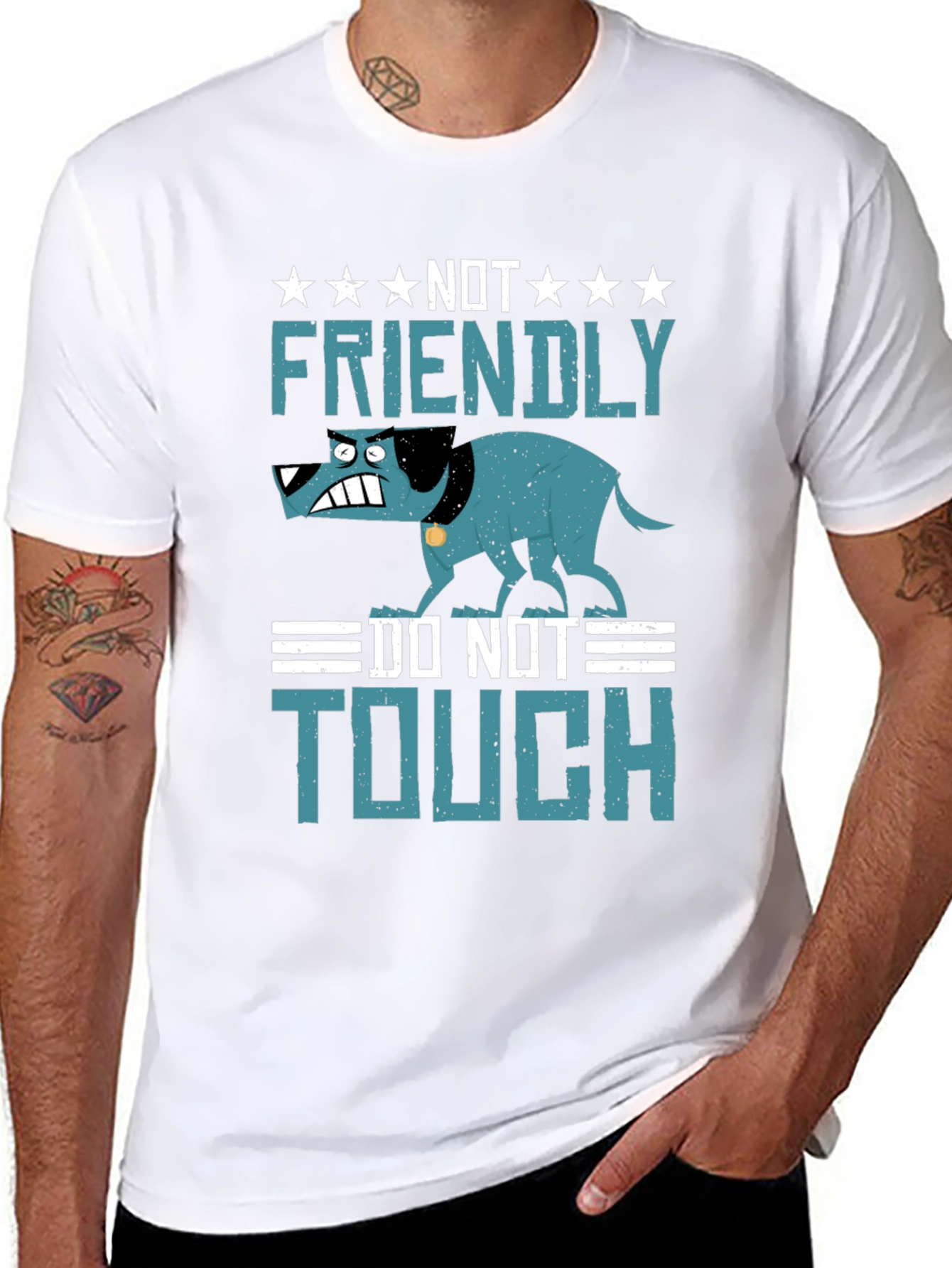 Not Friendly Dog Graphic T-Shirt