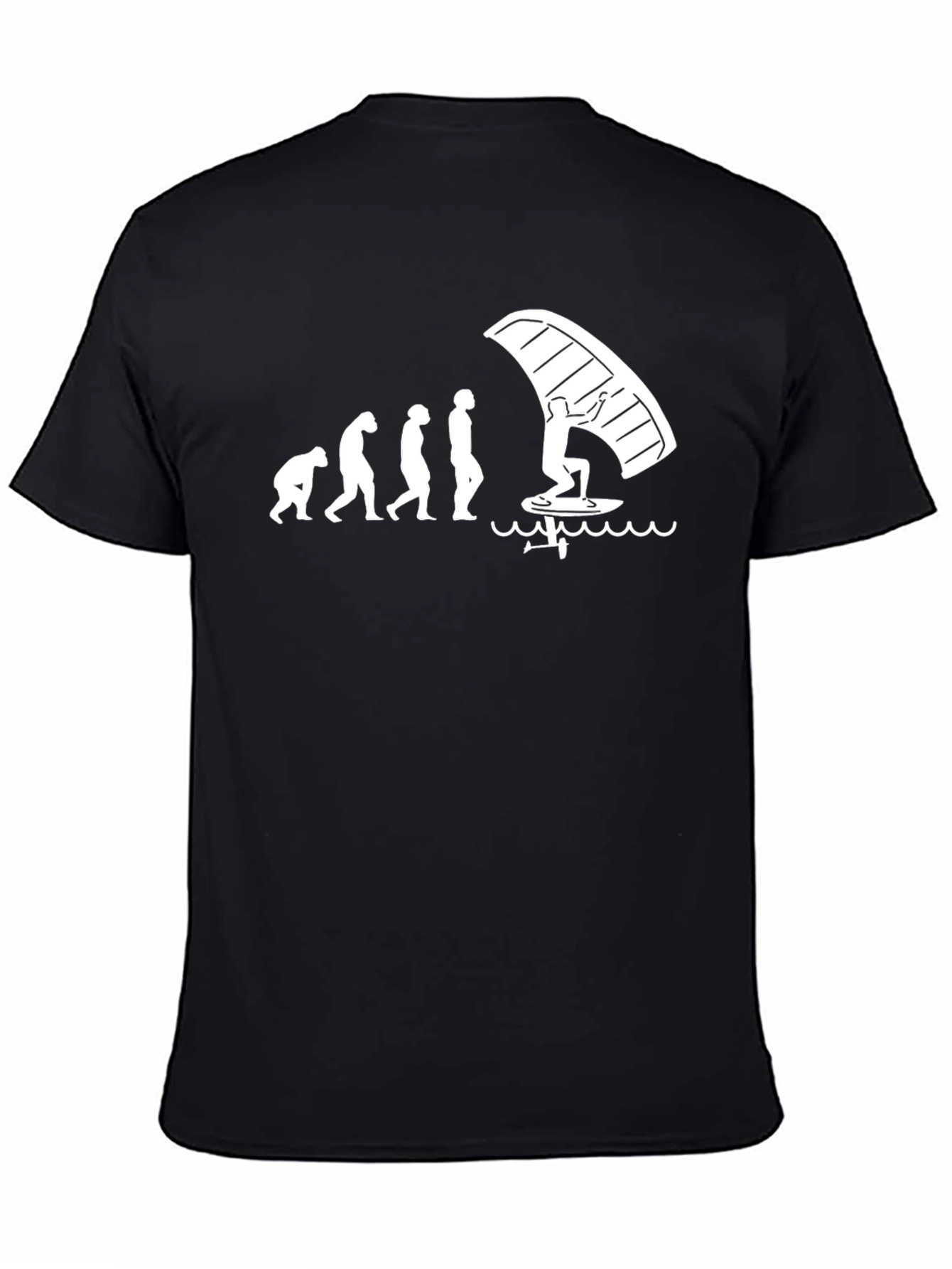 Evolution of Windsurfing Black T-Shirt