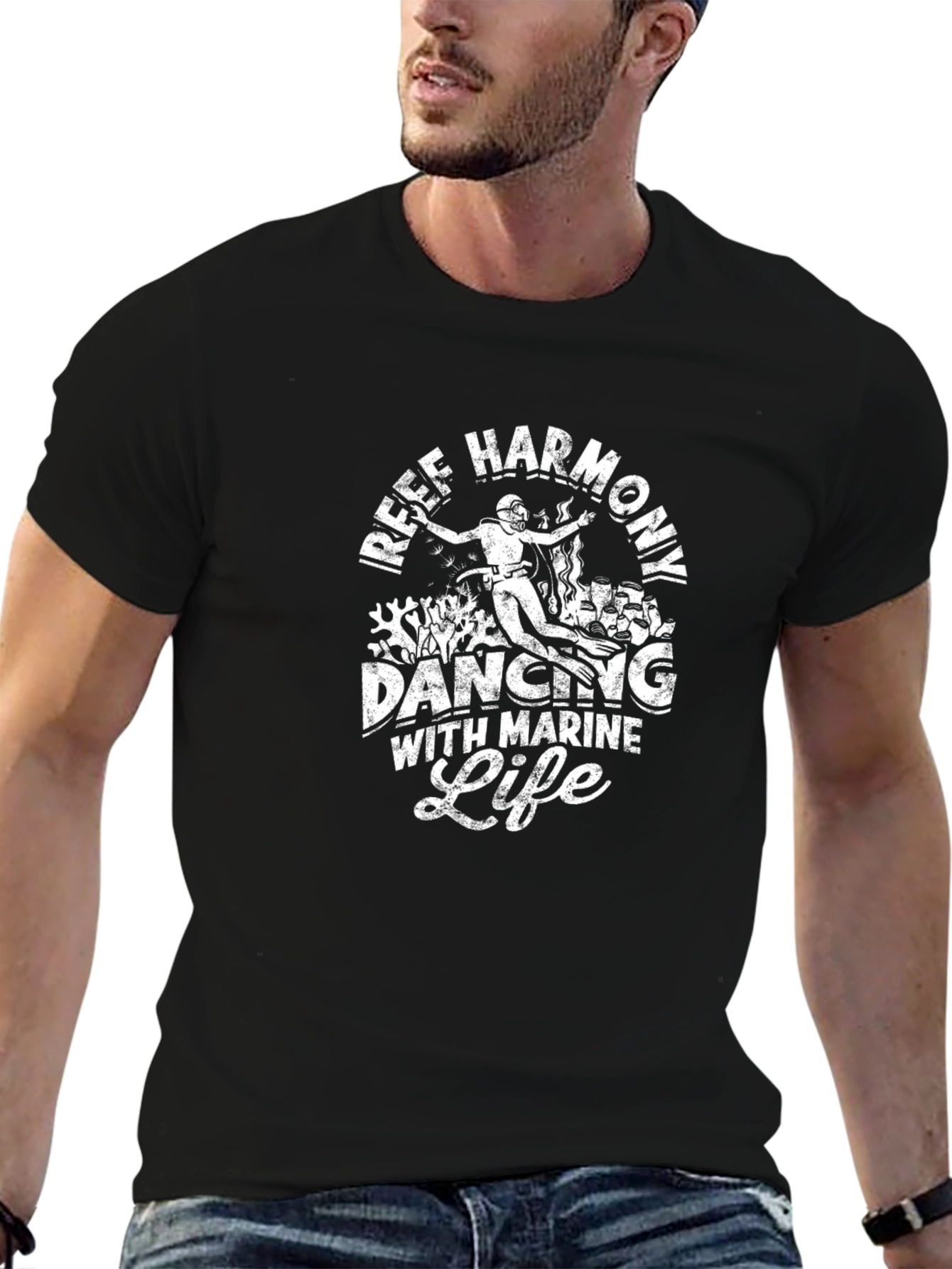 Reef Harmony Diving Tee - Marine Life Design