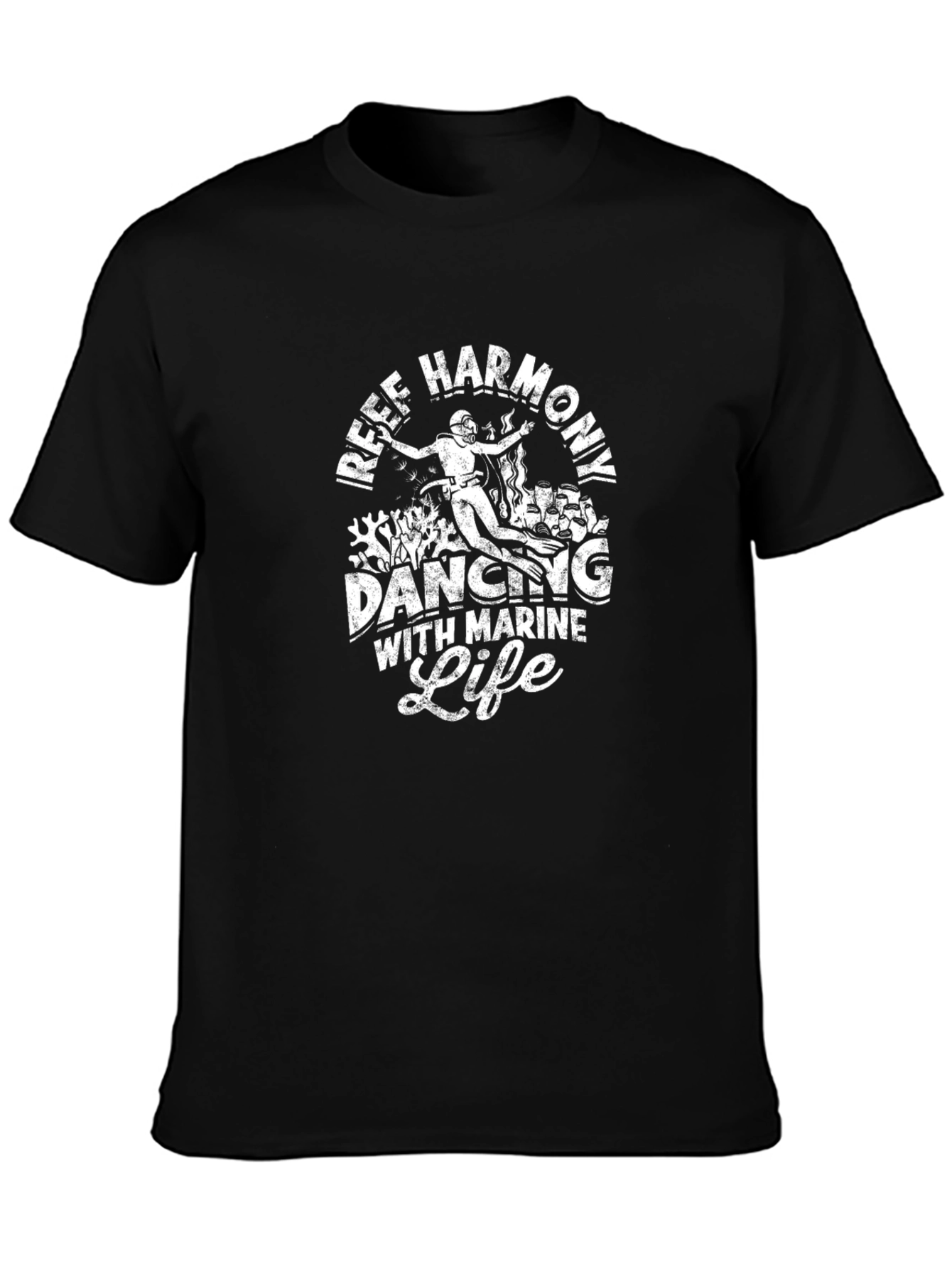 Reef Harmony Diving Tee - Marine Life Design