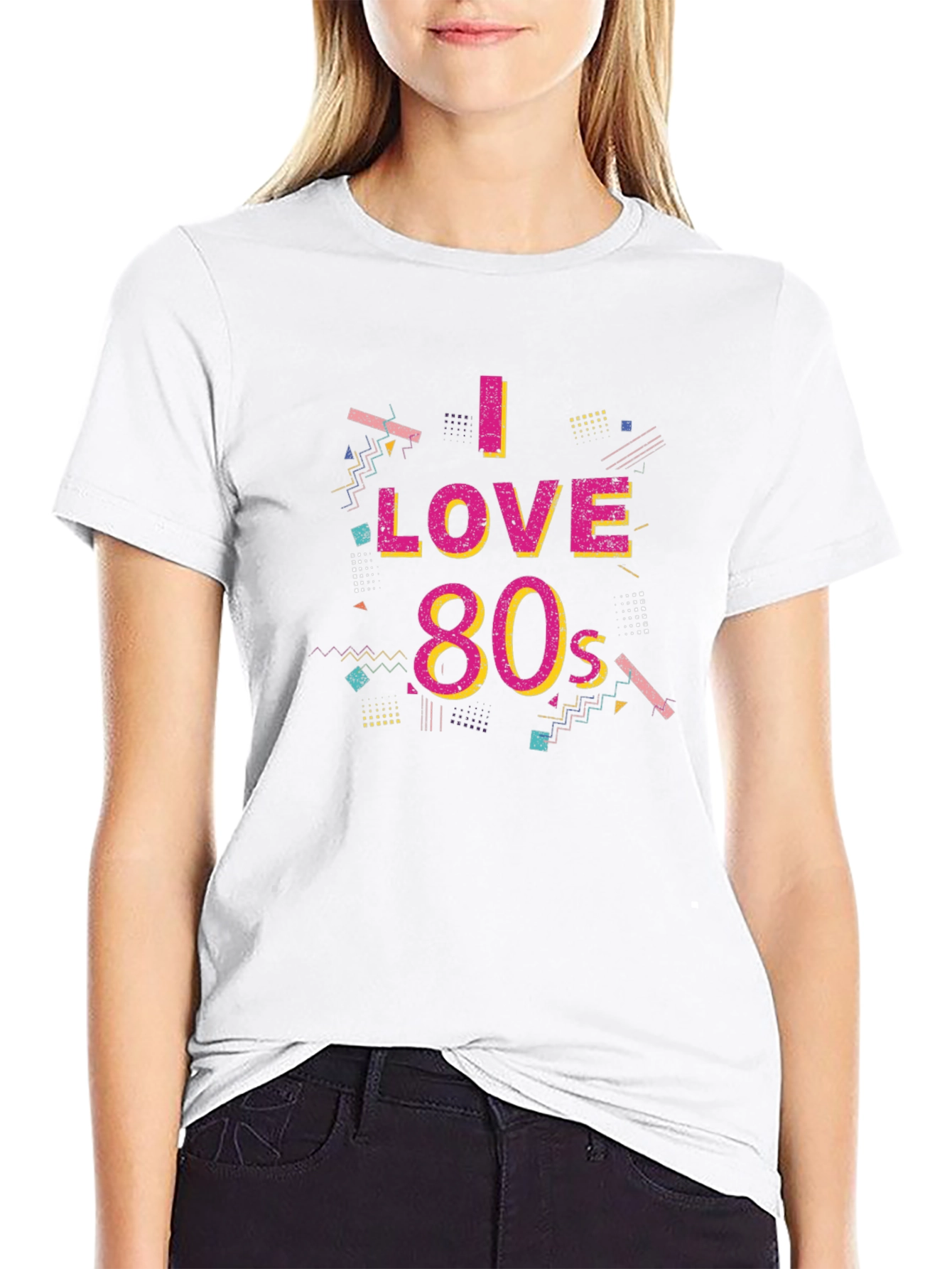 I Love 80s Graphic Black T-Shirt