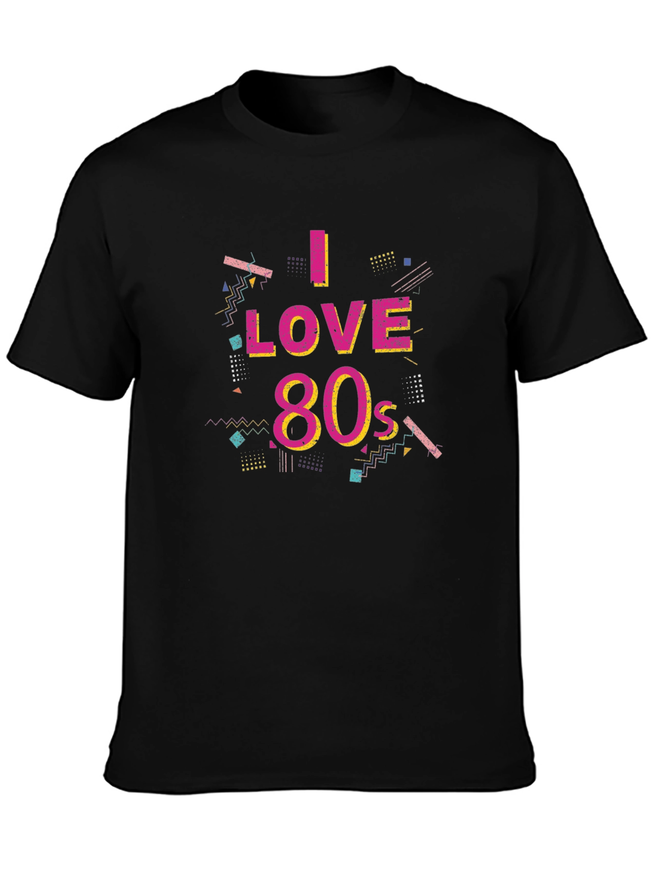 I Love 80s Graphic Black T-Shirt
