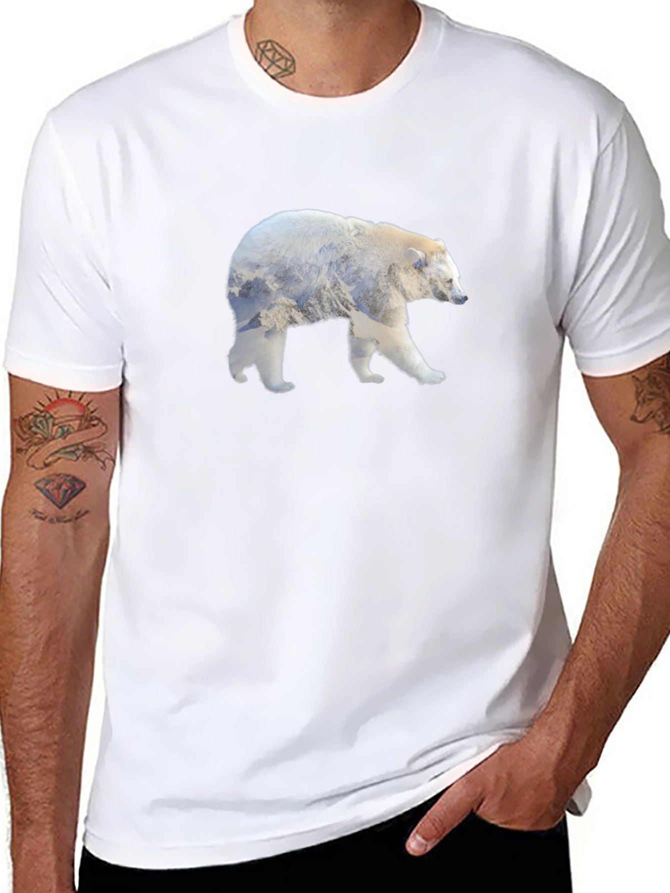 Polar Bear Mountain Silhouette T-Shirt