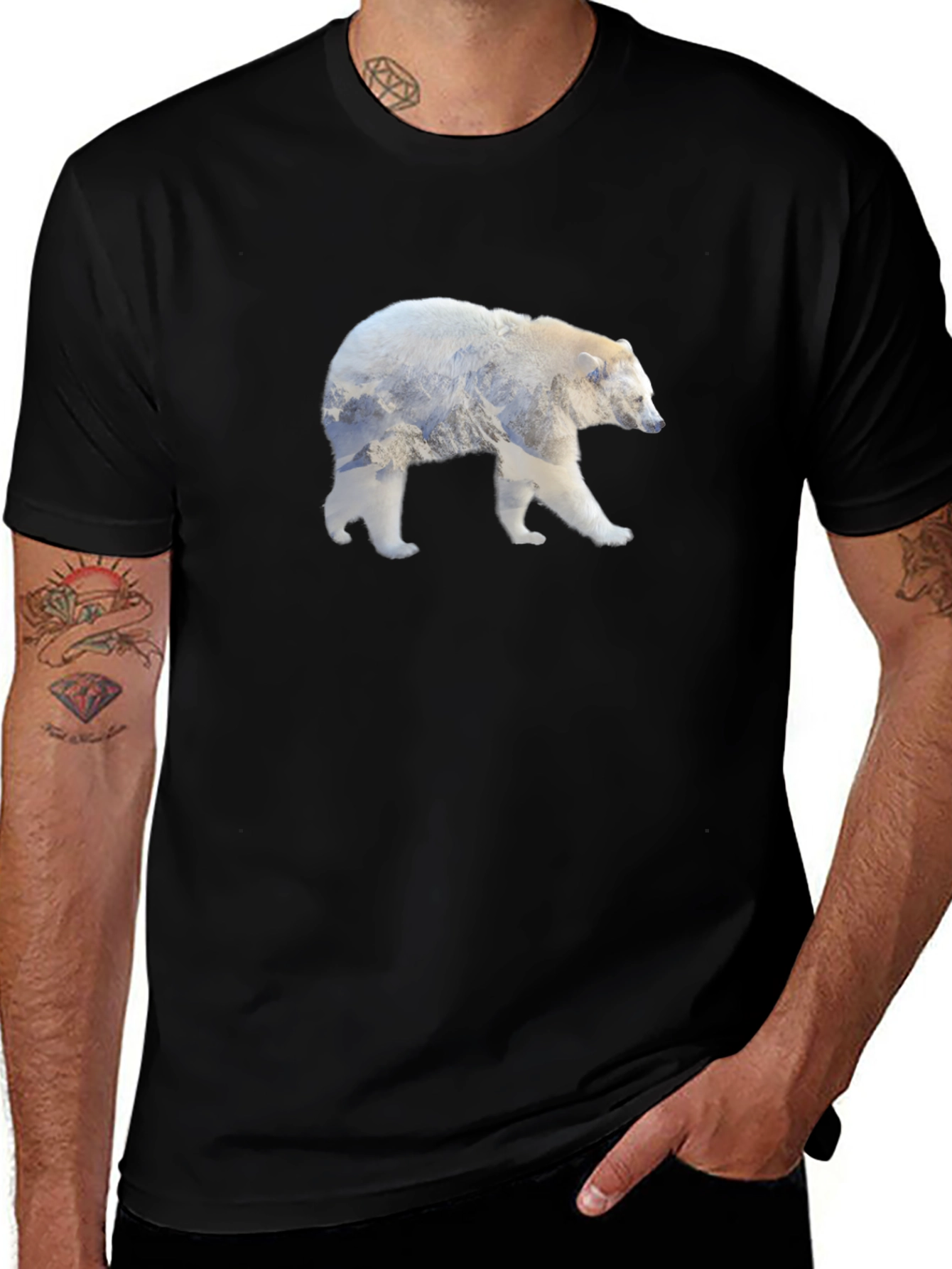 Polar Bear Mountain Silhouette T-Shirt