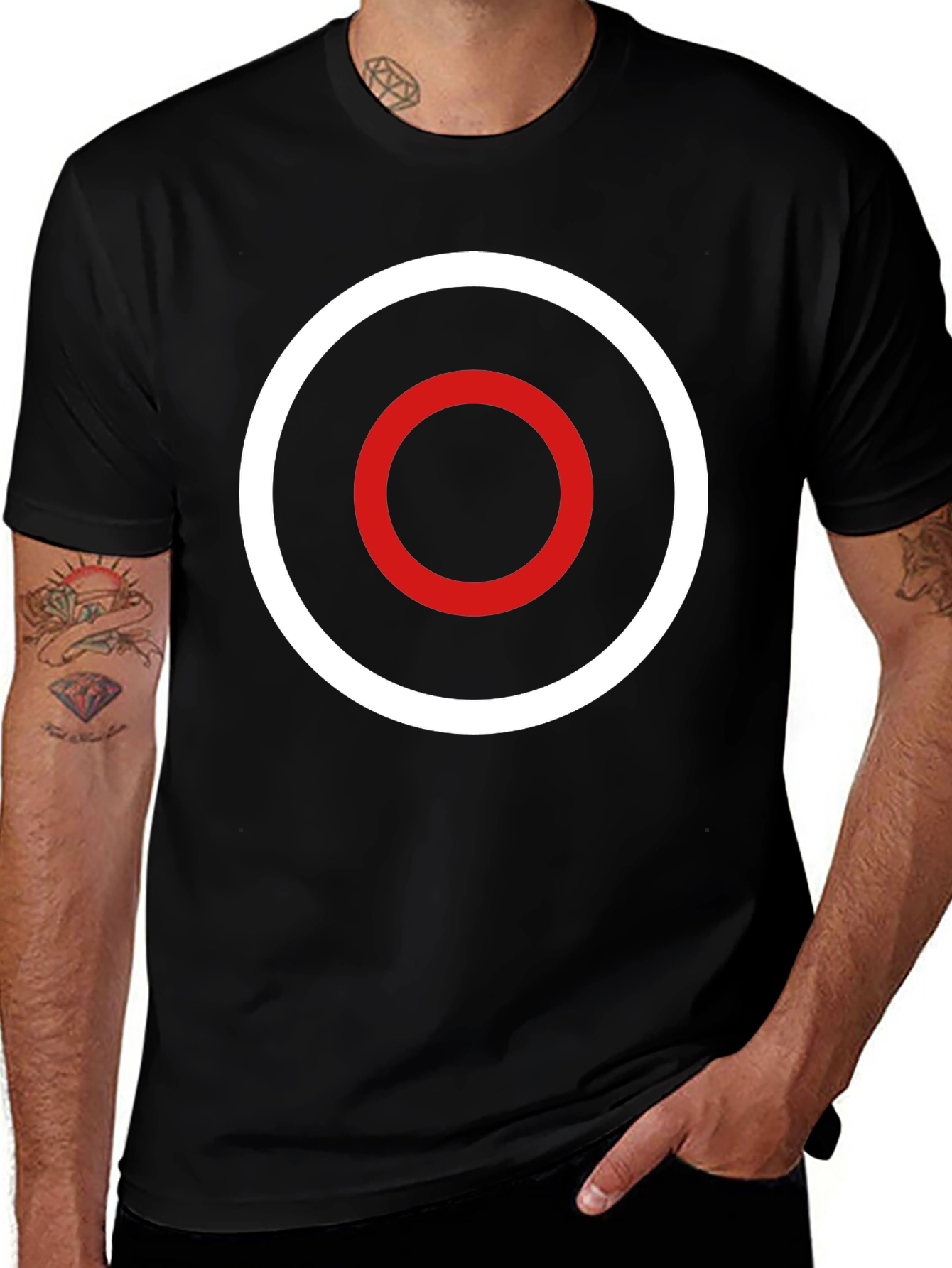 Target Circle Tee - Black Shirt with Rings