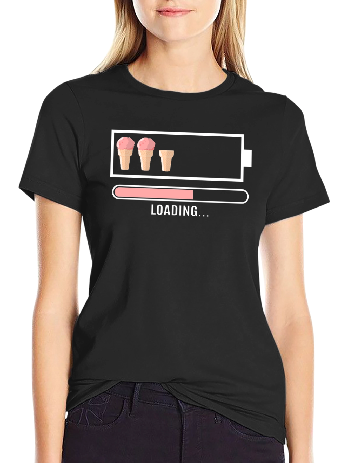 Ice Cream Loading T-Shirt Funny Dessert Lover Tee