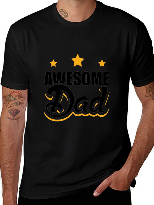Awesome Dad T-Shirt - Black Graphic Tee